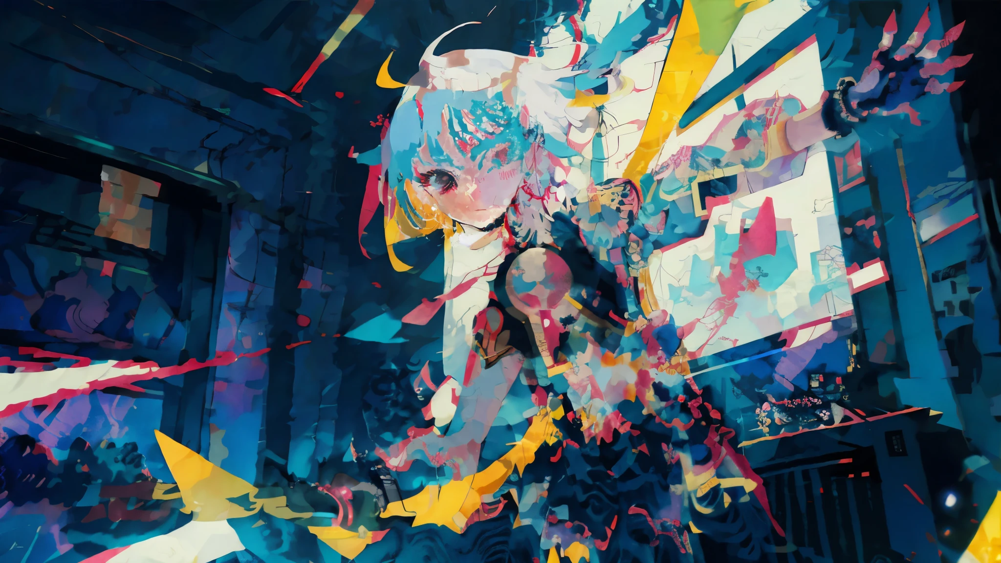 anime boy in a futuristic outfit, digital cyberpunk anime art, divine, , wild, angelic