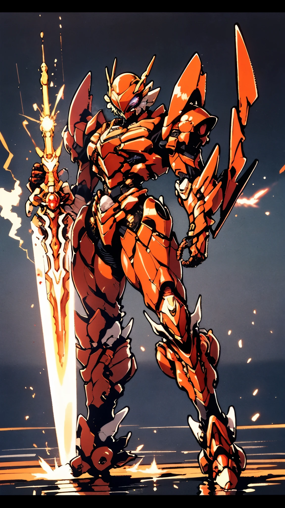 A woman adorned in fantasy-style full-body armor, a crown-concept fully enclosed helmet that unveils only her eyes, a composite layered chest plate, fully encompassing shoulder and hand guards, a lightweight waist armor, form-fitting shin guards, the overall design is heavy-duty yet flexible, ((the armor gleams with a golden glow, complemented by red and blue accents)), exhibiting a noble aura, she floats above a fantasy-surreal high-tech city, this character embodies a finely crafted fantasy-surreal style armored hero in anime style, exquisite and mature manga art style, (Queen bee mixed with Spider concept Armor, plasma, blood), ((Element, energy, elegant, goddess, femminine:1.5)), metallic, high definition, best quality, highres, ultra-detailed, ultra-fine painting, extremely delicate, professional, anatomically correct, symmetrical face, extremely detailed eyes and face, high quality eyes, creativity, RAW photo, UHD, 32k, Natural light, cinematic lighting, masterpiece-anatomy-perfect, masterpiece:1.5