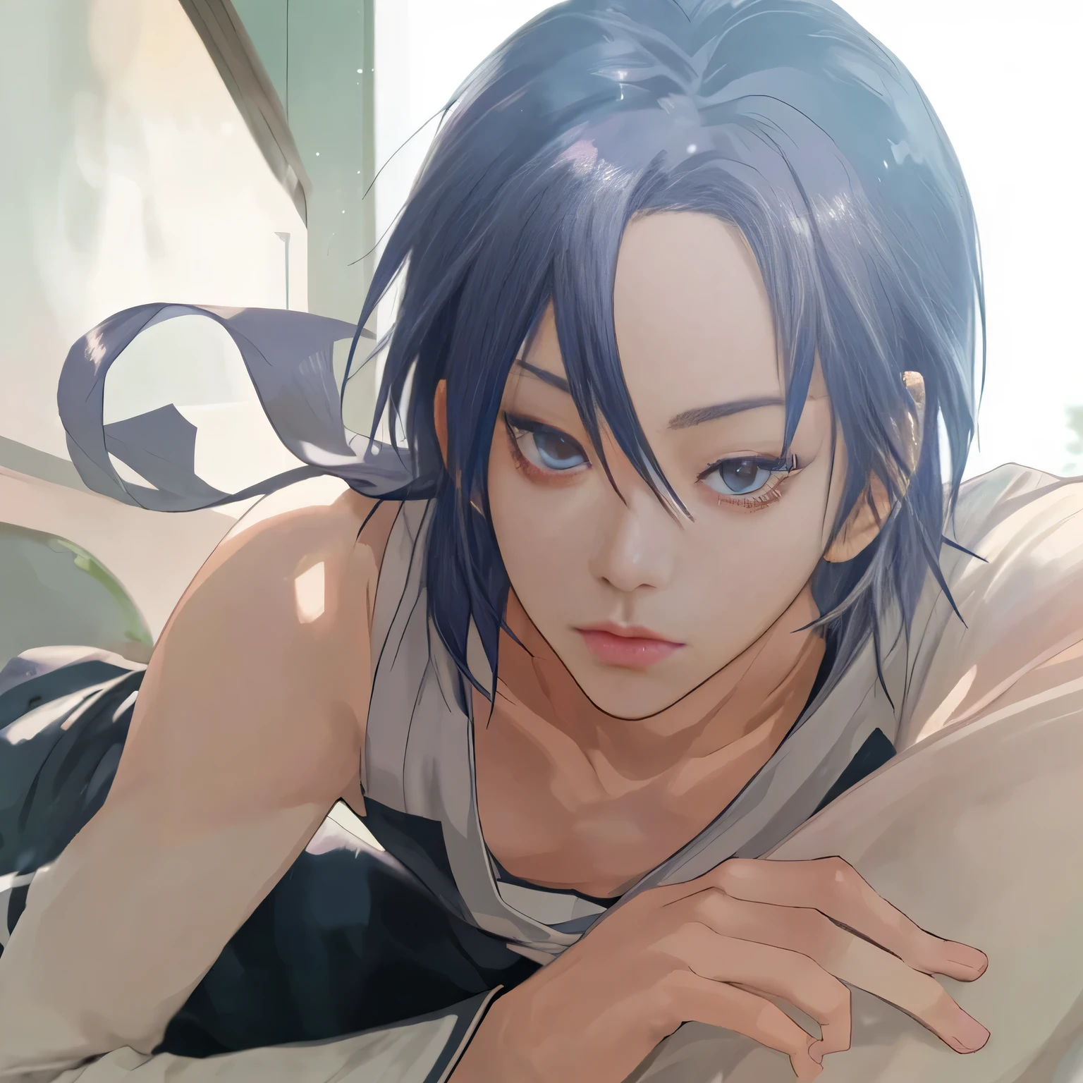 anime, sasuke style, Beautiful girl,