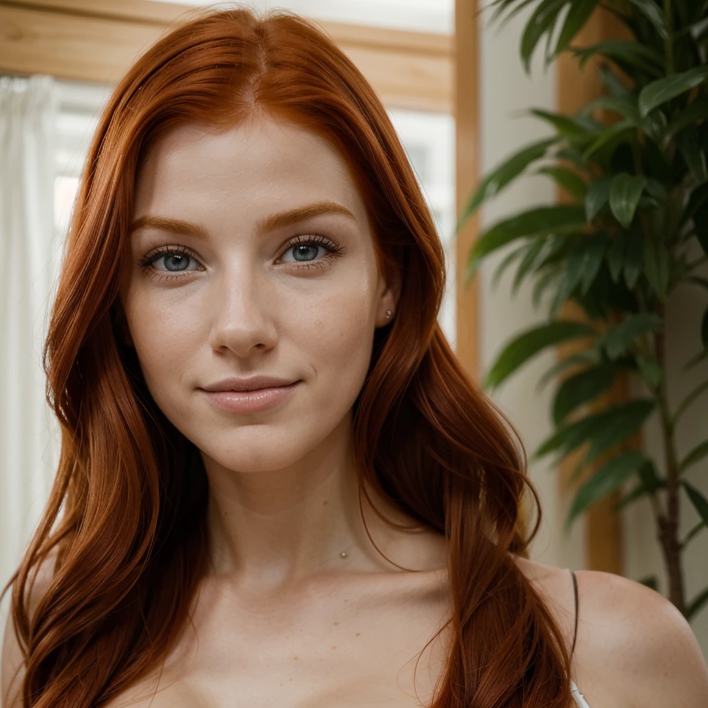 photo of a ginger woman, raped, full body, nude, (freckles:0.8) cute face, detailed eyes, blue eyes