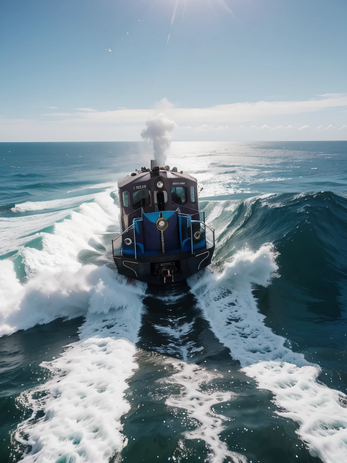 tren bala cruzando el oceano