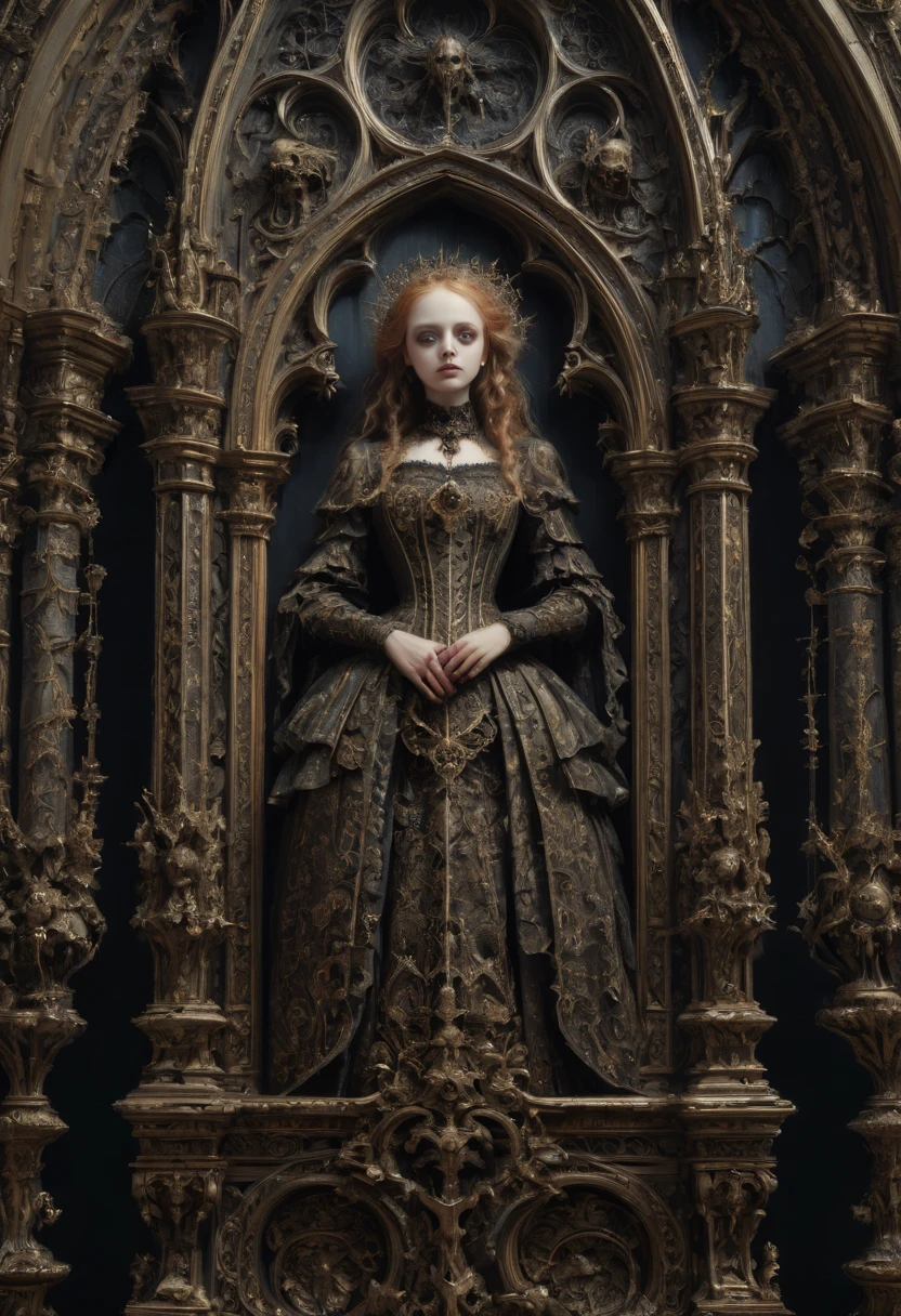 gothic aesthetic by Piotr Jaboński, best quality, masterpiece, Representative work, official art, Professional, Ultra intricate detailed, 8k