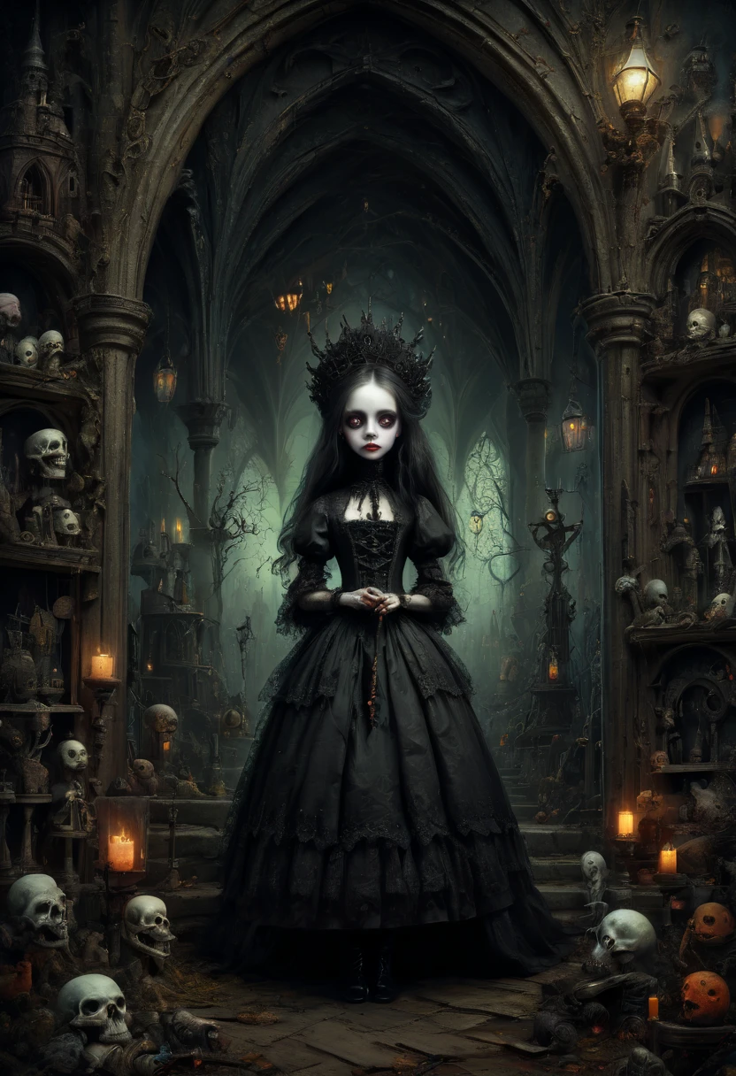 gothic aesthetic by Alexander Jansson, best quality, masterpiece, Representative work, official art, Professional, Ultra intricate detailed, 8k