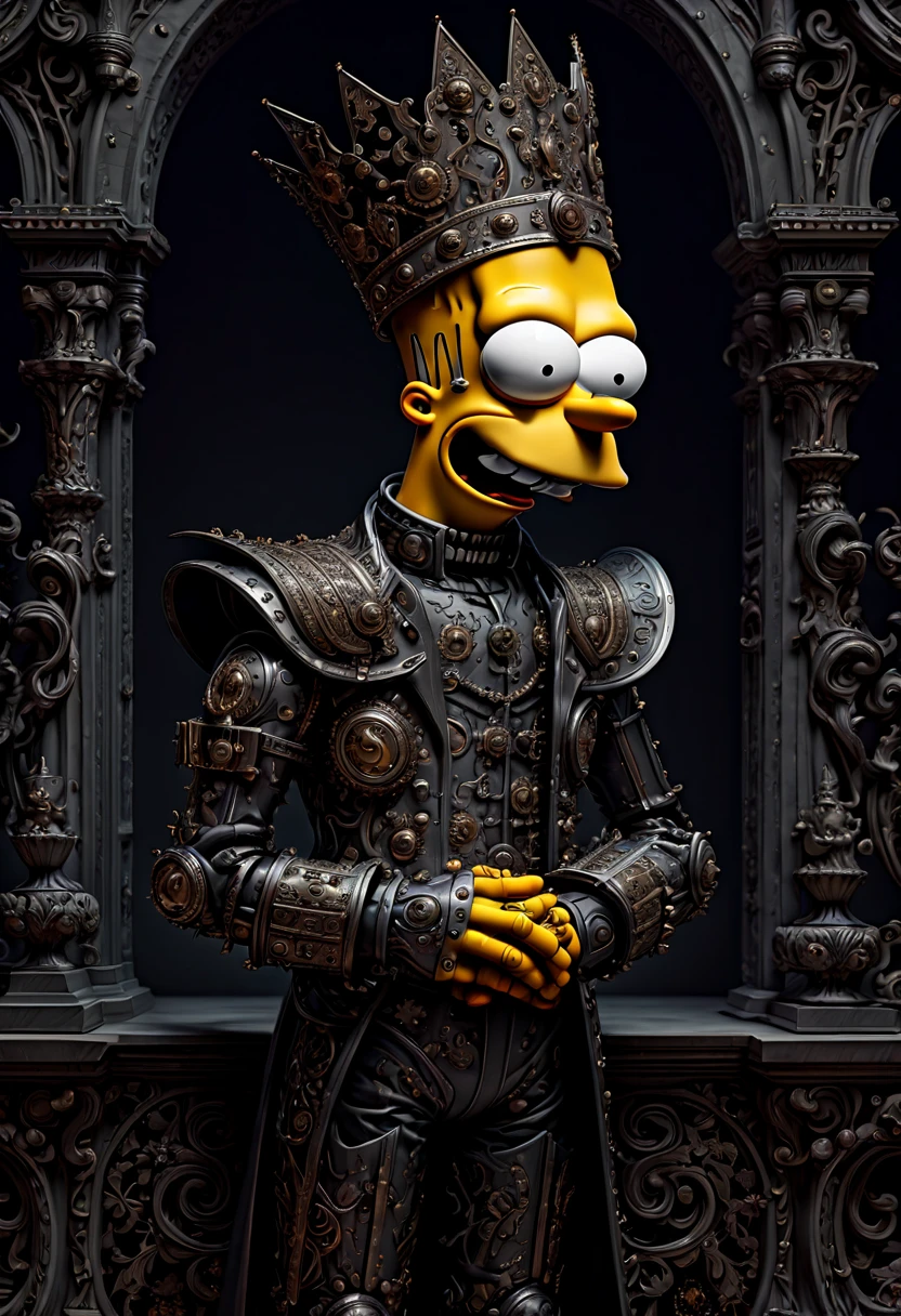 gothic aesthetic by Bart Simpson, (best quality, masterpiece, Representative work, official art, Professional, Ultra intricate detailed, 8k:1.3)