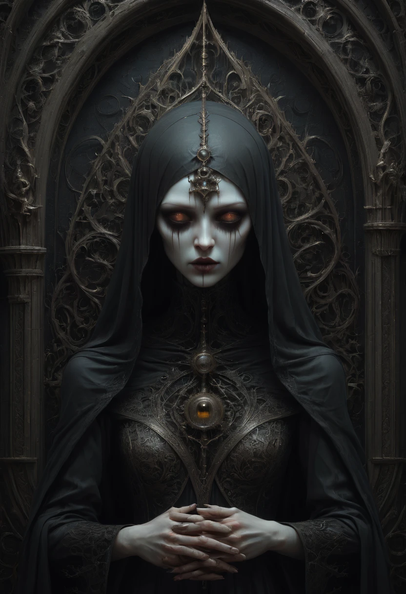 gothic aesthetic by Anton Semenov, best quality, masterpiece, Representative work, official art, Professional, Ultra intricate detailed, 8k