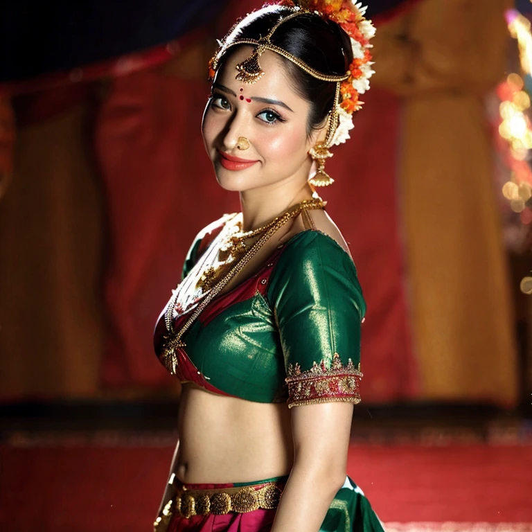 (masterpiece, best quality:1.2), 1girl, solo, Indian folk dress, traditional dress