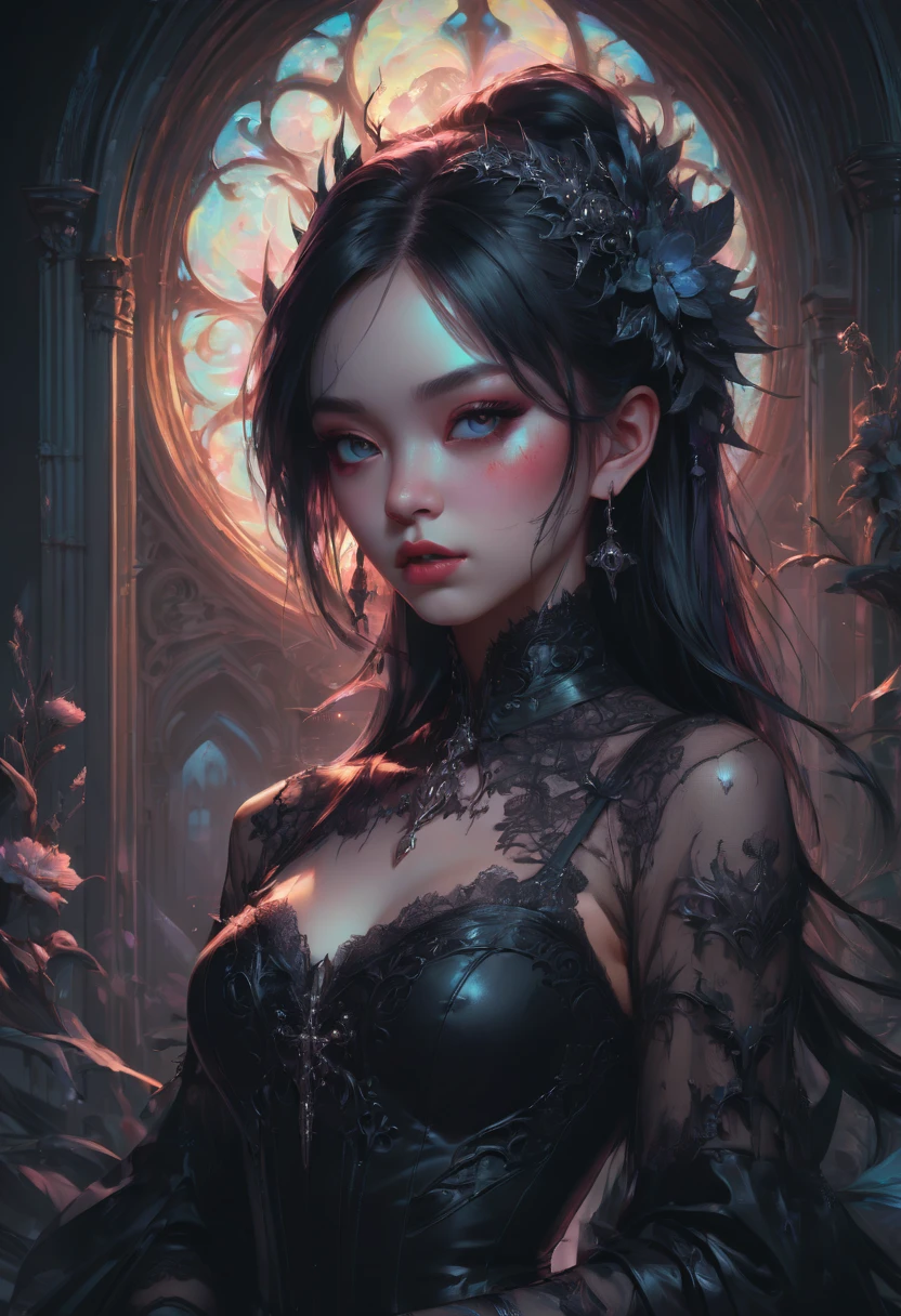 gothic aesthetic by Ross Tran, best quality, masterpiece, Representative work, official art, Professional, Ultra intricate detailed, 8k, sexy
