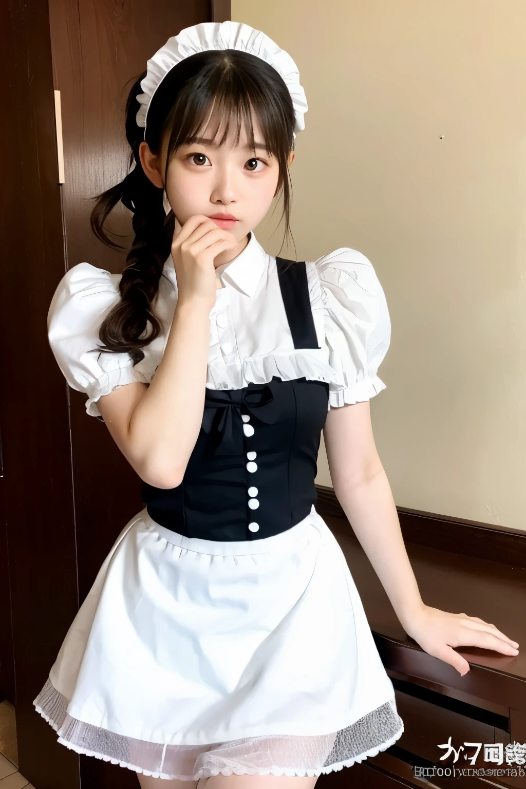 Girl, Lady, Fluttery Skirt, Whole Body, Baby Face, ta, Furifuri, Maid

