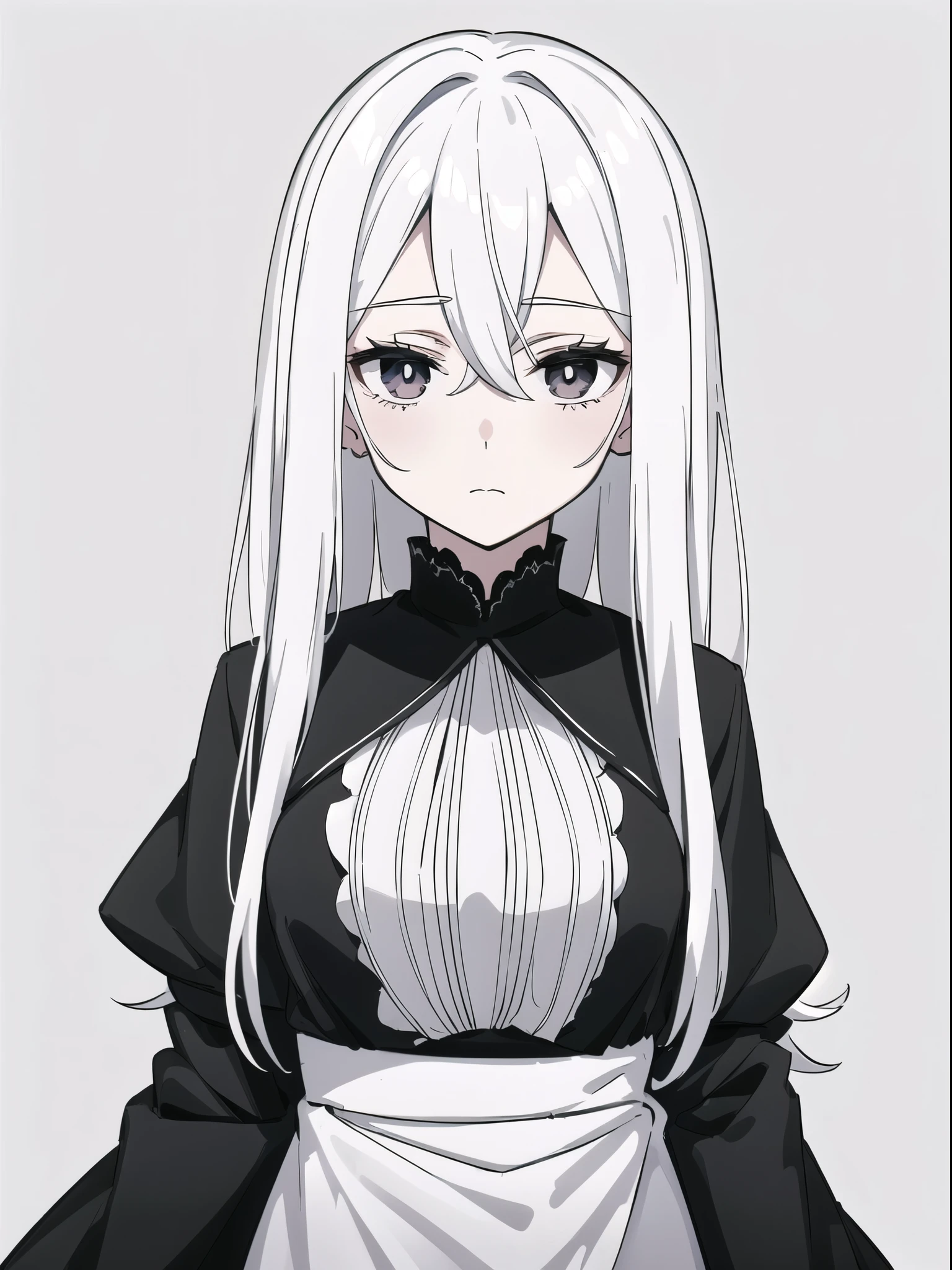 ((White hair)),((Head and Shoulders Image)),y,A person,Alone,Simple style,pancake ,Simple details,Black background,Empty background,Black background wall,(20 year old woman),(Droopy hair),(White Gloves),(Evening Gown),(Lace Shirt),Lace,(confidence)