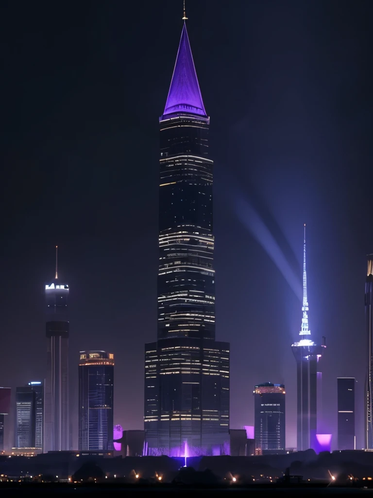 Crea una skin de torre, las torres son cemi cuadradas, no son de la vida real, They don't have to be realistic either., son tres juntas y no son grandes, magic themed, This must have an exaggeratedly similar concept to the Clash Royale towers, both princesses and the king, It would have a black background and the towers are purple, con ladrillos y efectos de echiceria (how flashes) pero estos efectos no son parte de la torre, If not, what are they about?