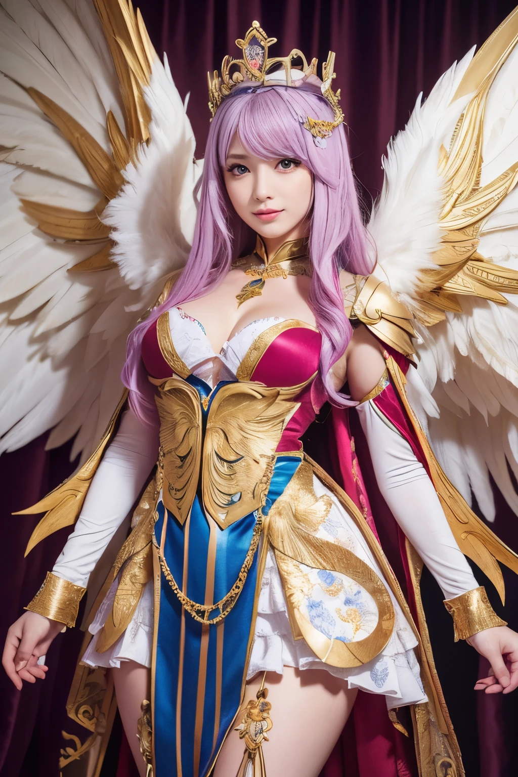 ( absurdly , high quality , Super detailed,See photographer ), Pegasus Queen,Pegasus costume with detailed, beautiful and colorful patterns,