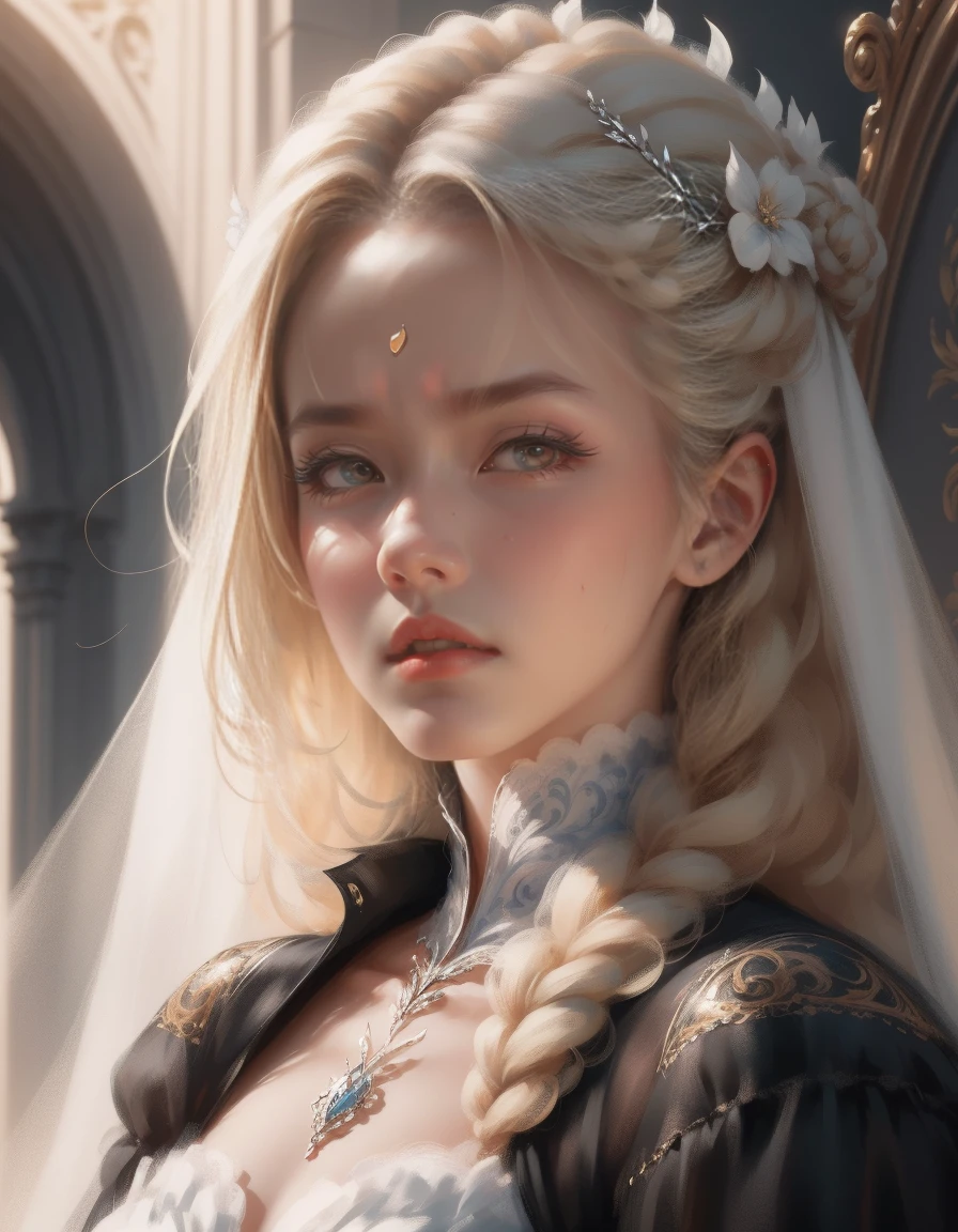 { - anatomy error}(Masterpiece - Ultra-detailed, very high resolution) Prepare to be enchanted by a true masterpiece that combines ultra-detailed art with high-resolution rendering. This work depicts a mesmerizing woman with very long blond hair (1.3) and captivating gray eyes (1.2), emanating an aura of elegance and mystery in Victorian settings. The intricate details and realistic textures invite you to explore every aspect of this enchanting composition. Woman wearing beautiful classic Victorian costume from the year 1878. Red lips. Happy face. Smiling. white (white) dress. beijando um homem, dynamic poses. Get ready to dive into a world where beauty and craftsmanship merge perfectly.