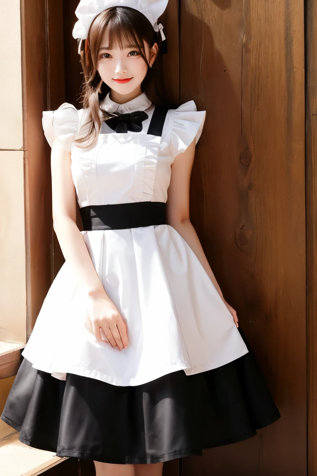 Girl, Lady, Fluttery Skirt, Whole Body, , Lolita, Furifuri, Maid