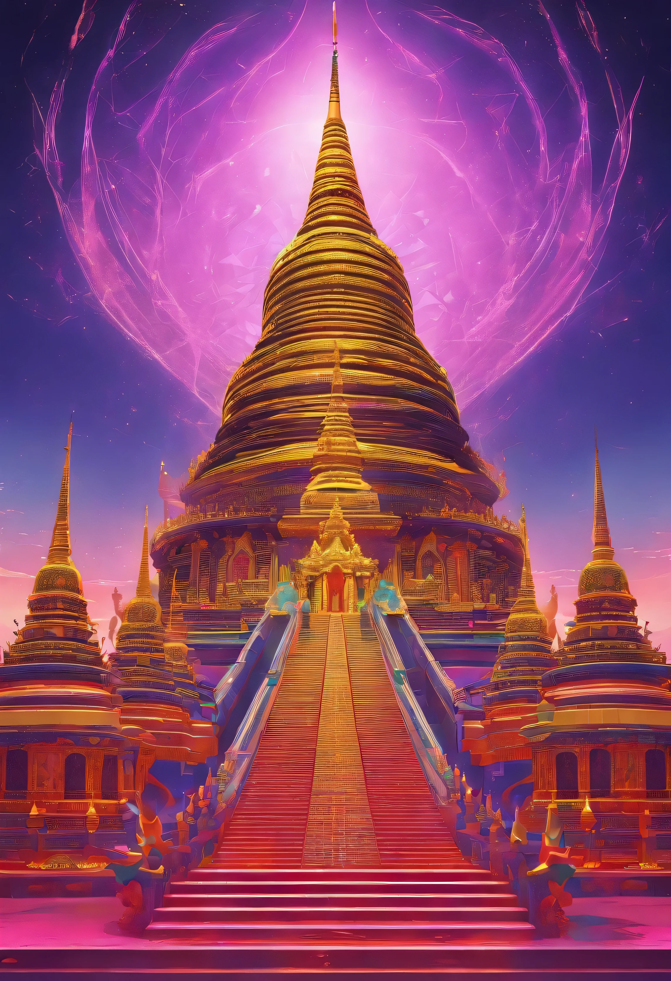 Long dark terrace of Thai temple and many Buddha statue, warm light in the mist, Thai art, ((soft and smooth)) Dark tone, 48K, greebles::4, --c 33 --s 999 --v 5.1 --ar 27:40 