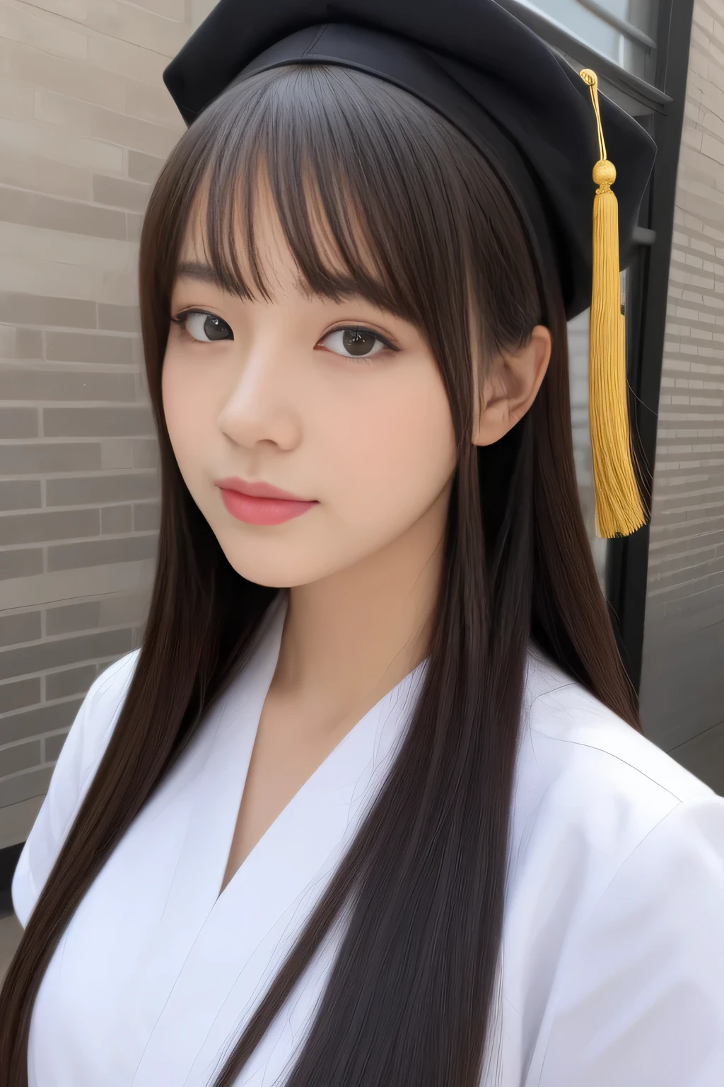 one woman,idol costume,,plump body,cute face,beautiful face,medium long hair,masterpiece, very detailed and beautiful,realistic,perfect japan、graduation gift、