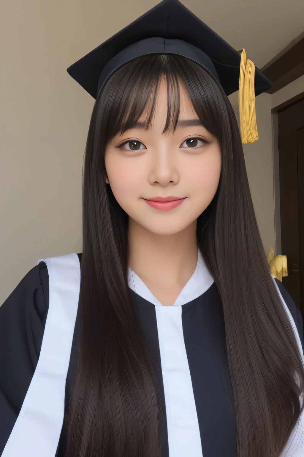 one woman,idol costume,,plump body,cute face,beautiful face,medium long hair,masterpiece, very detailed and beautiful,realistic,perfect japan、graduation gift、