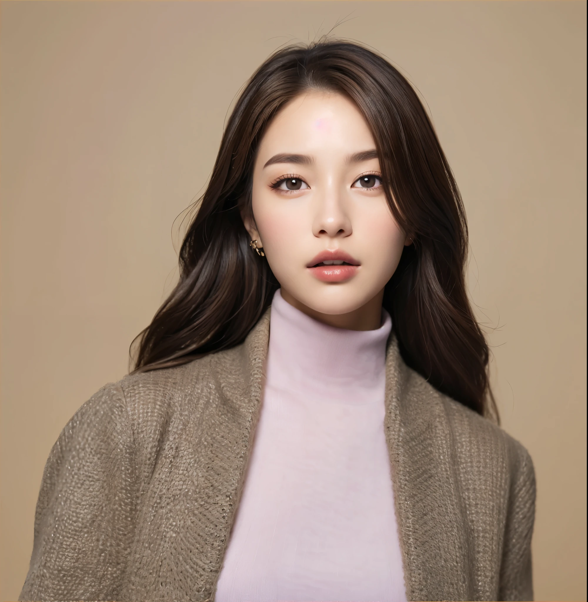 （In reality， high resolution：1.3, masterpiece, 8K, best quality, ultra detailed, studio shoot, photo realistic:1.4, photography ）,
korean girl, ((Dark Brown Hair)), Perfect Body Beauty: 1.4, Slim Abs: 1.1, very beautiful face, realistic eyes, Ultra-Detailed Face, Detailed Lips, normal hand, glossy lips, Highly detailed facial and skin texture, simple background
