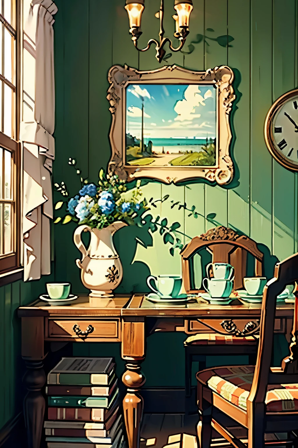 Retro European Home --s2:
(Nostalgic: 1.5), (Vintage: 1.4), (Charming: 1.3), ( Classical: 1.2),
(Old-world: 1.3), (Authentic: 1.2), (Elegant: 1.3), (Timeless: 1.2),
(Rich colors: 1.4), (Wooden furniture: 1.3), (Intricate details: 1.3),
(Farmhouse style: 1.2), (Rustic: 1.2), (Cozy: 1.3),