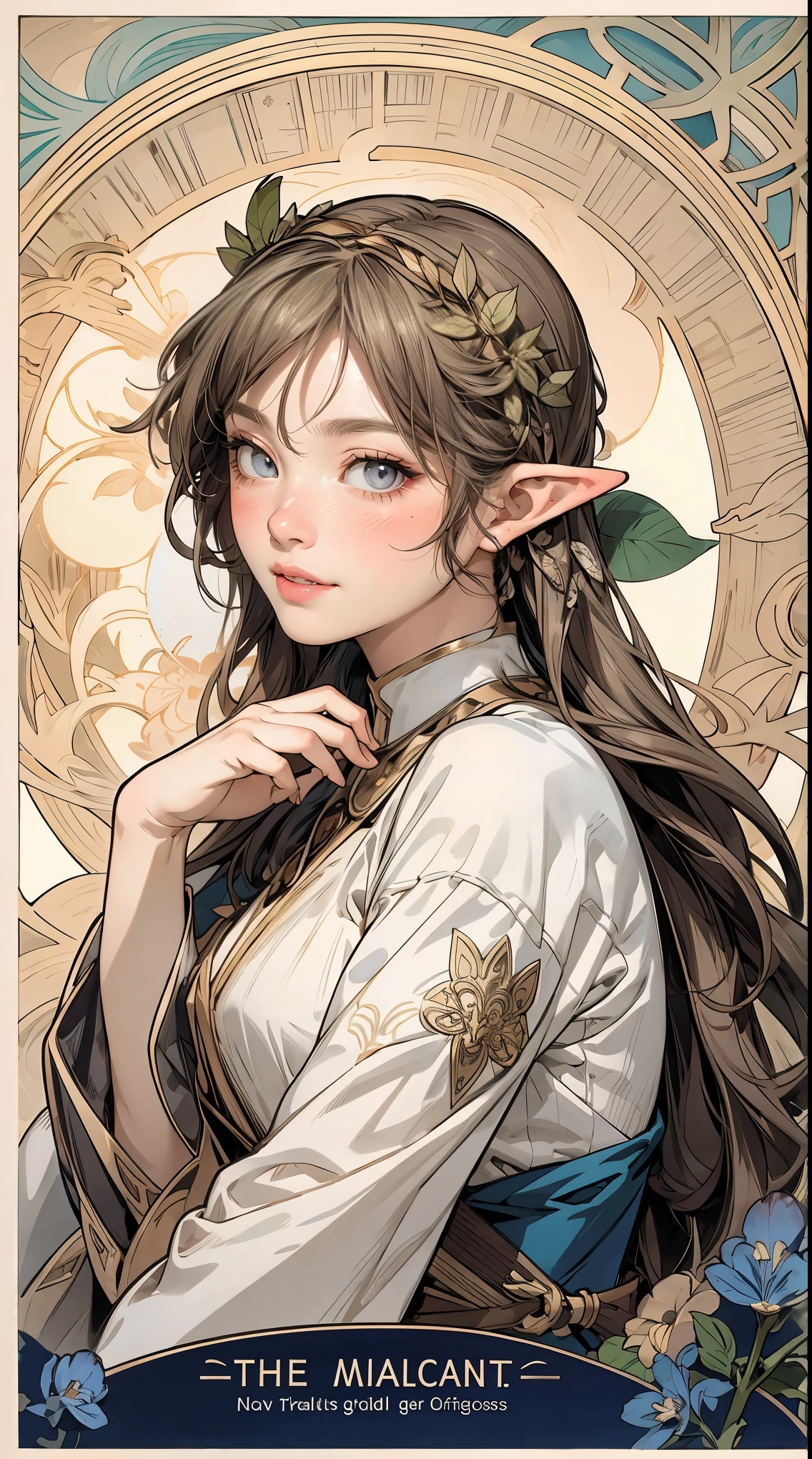 By Alphonse Mucha「elf portrait」