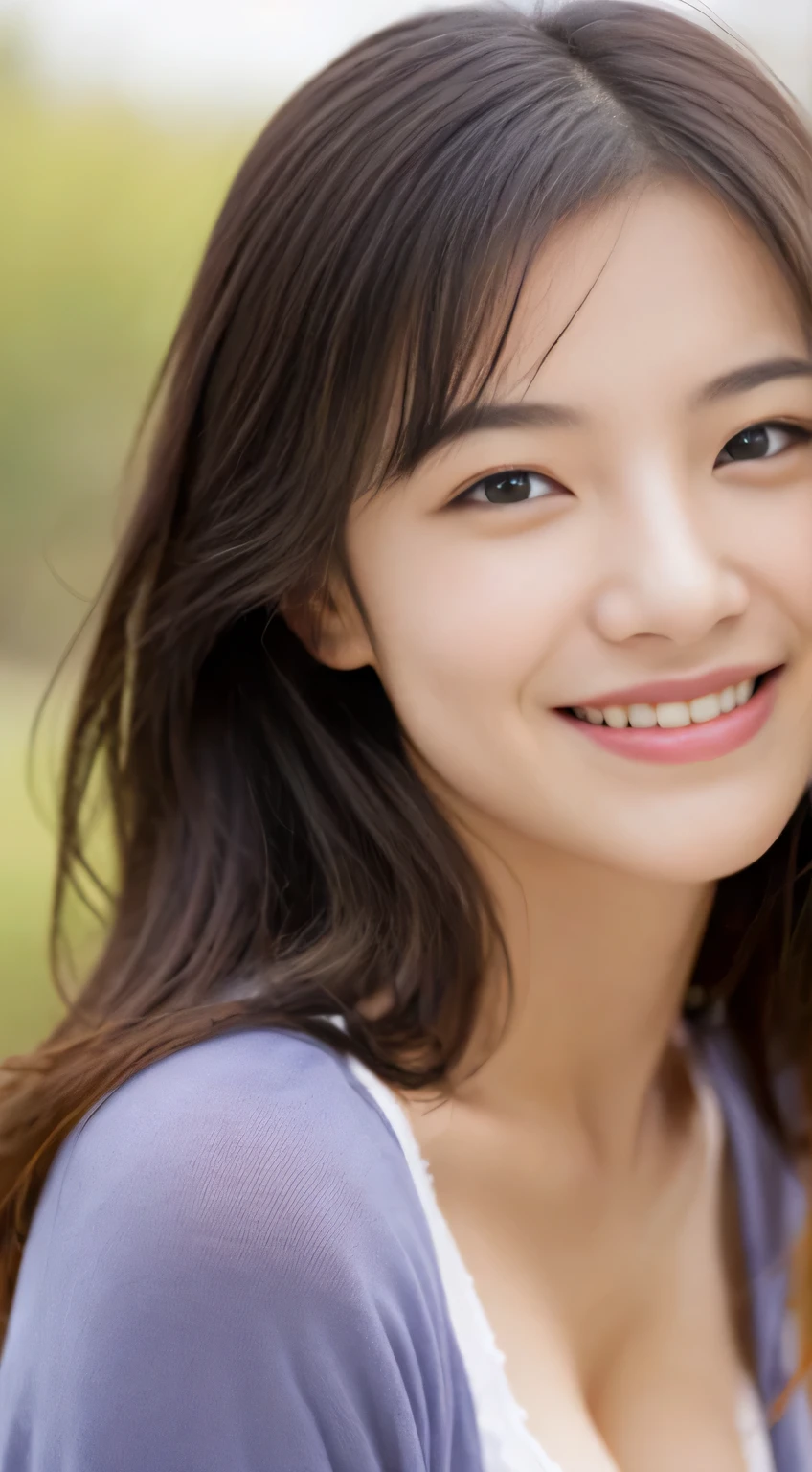 Japanese ),((beautiful girl)),cleavage,An expression that imagines something pleasant:1.2,(perfect body beauty:1.2),((perfect body)),(shy smile),beautiful teeth,