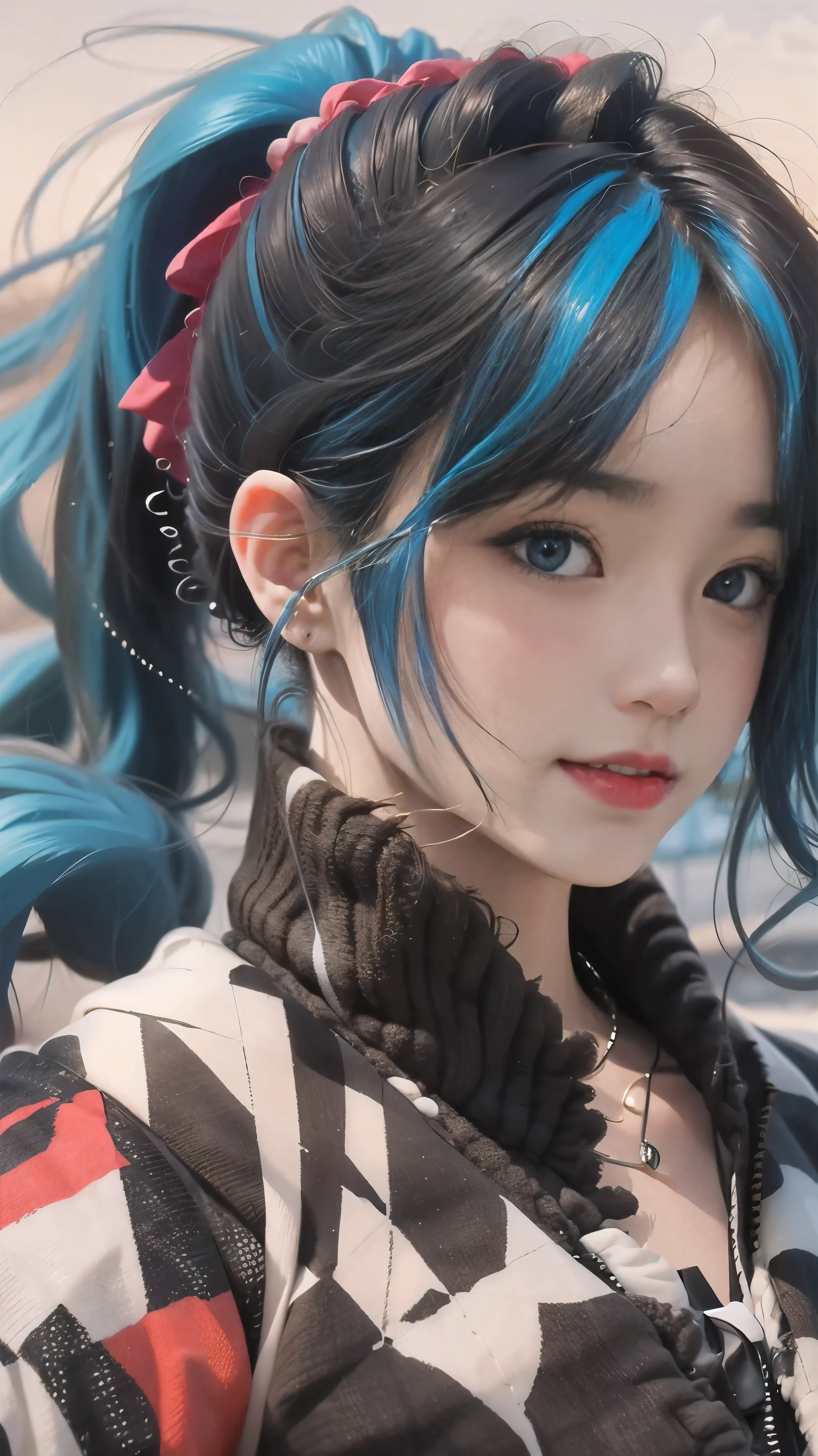 (masterpiece), (best quality), (super detailed),(disheveled hair),(illustration), (1 girl), (fashion clothing), Permanent installation, fashion model, looking at the audience, (interview), (simple background),beautiful and delicate eyes, Exquisite and beautiful face, floating,(high saturation),(colorful splash),Colorful bubbles,(shining), focus on face, ponytail, Ayaka Kamisato, light blue hair, Bangs, hair ring, floating花朵, floating hair, (shining), best lighting, best shadow,