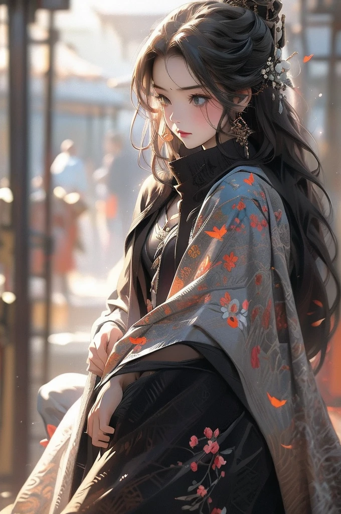 Colorful mix, 1 girl, alone, cute, 