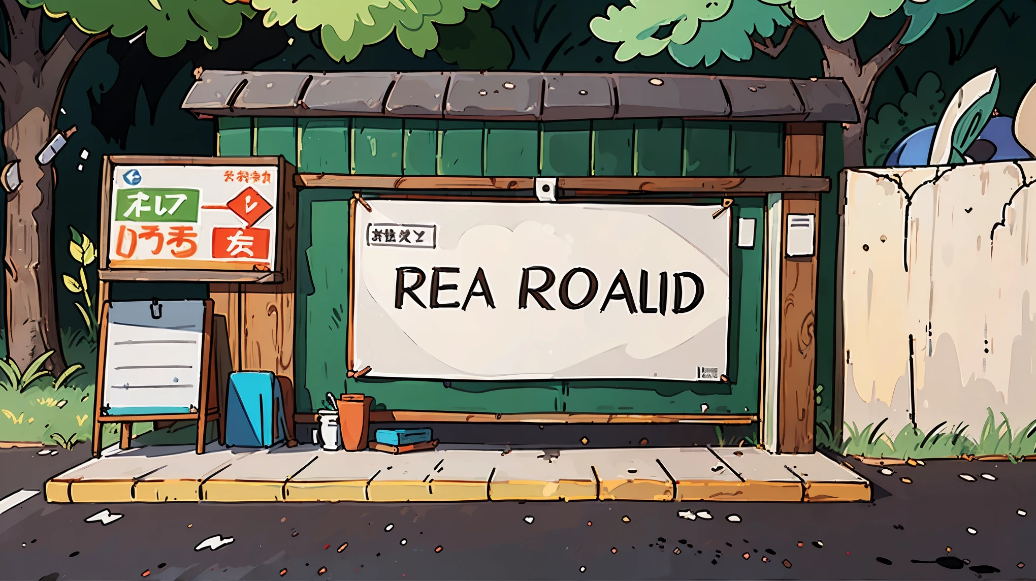 Sigh board near road
