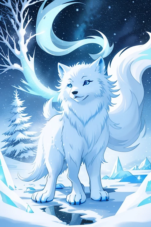 a beautiful arctic fox, stunning thick fur, piercing blue eyes, snow-covered landscape, icy breath, graceful leaps, arctic wilderness, serene silence, delicate snowflakes, seamless camouflage, playful paws, majestic presence, glowing moonlight, shimmering ice crystals, frost-covered trees, peaceful solitude, Arctic Circle, mesmerizing auroras, arctic wind howling, frosty nose, icy reflections, Arctic wonderland, pristine beauty, winter wonder, icy blue tones, ethereal glow, Arctic adventure, sublime wilderness, sparkling icicles, Arctic survival, frosty footprints, Arctic serenity, hidden treasures, Arctic expedition, untouched purity, Arctic twilight, frozen landscapes, Arctic mastery