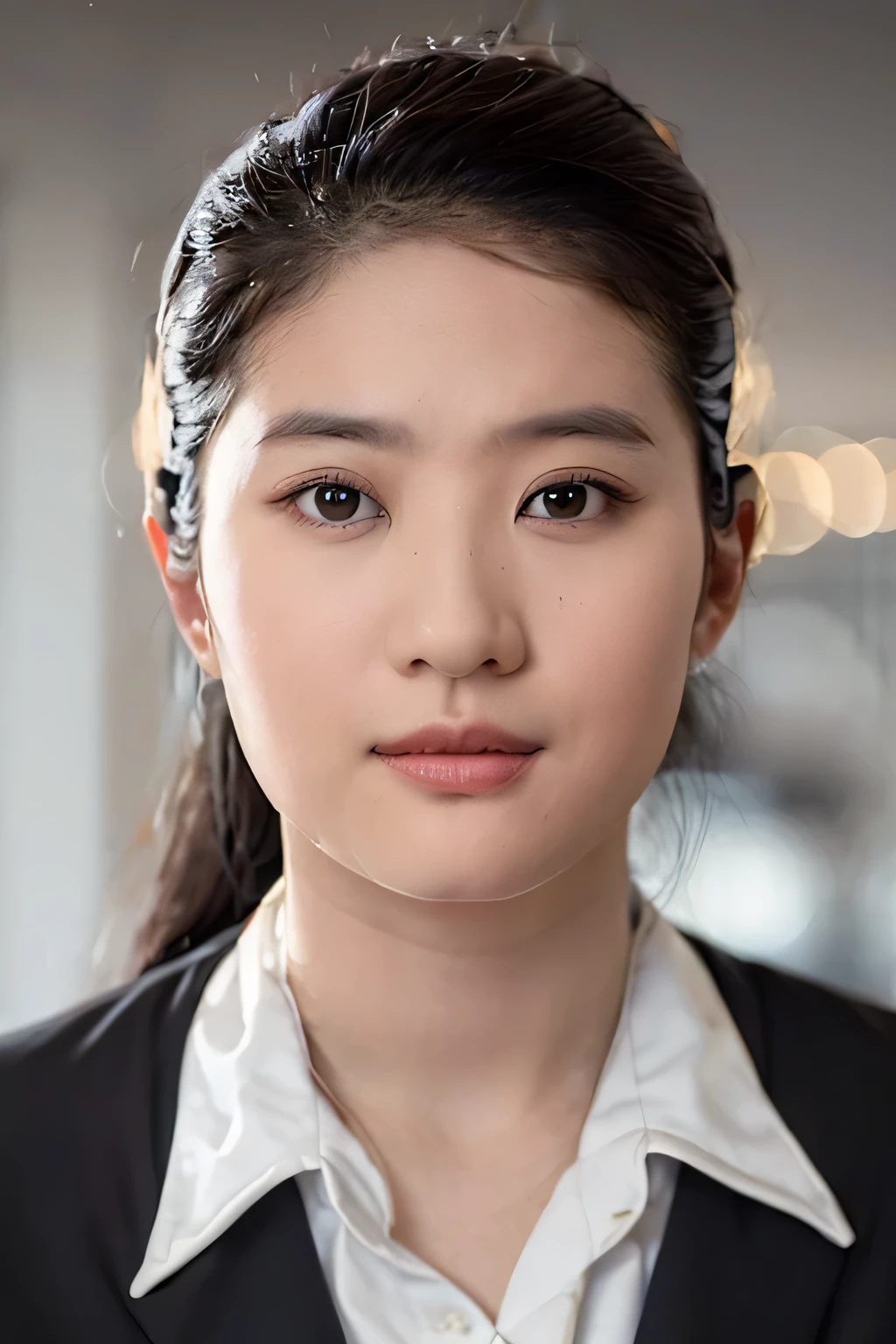 there is a woman in a business suit posing for a picture, nivanh chanthara, passport photo, corporate photo, professional picture, professional image, yun ling, mai anh tran, south east asian with round face, wei wang, journalist photo, wenfei ye, nuttavut baiphowongse, pengzhen zhang, professional profile picture