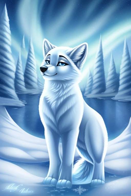 a beautiful arctic fox, stunning thick fur, piercing blue eyes, snow-covered landscape, icy breath, graceful leaps, arctic wilderness, serene silence, delicate snowflakes, seamless camouflage, playful paws, majestic presence, glowing moonlight, shimmering ice crystals, frost-covered trees, peaceful solitude, Arctic Circle, mesmerizing auroras, arctic wind howling, frosty nose, icy reflections, Arctic wonderland, pristine beauty, winter wonder, icy blue tones, ethereal glow, Arctic adventure, sublime wilderness, sparkling icicles, Arctic survival, frosty footprints, Arctic serenity, hidden treasures, Arctic expedition, untouched purity, Arctic twilight, frozen landscapes, Arctic mastery