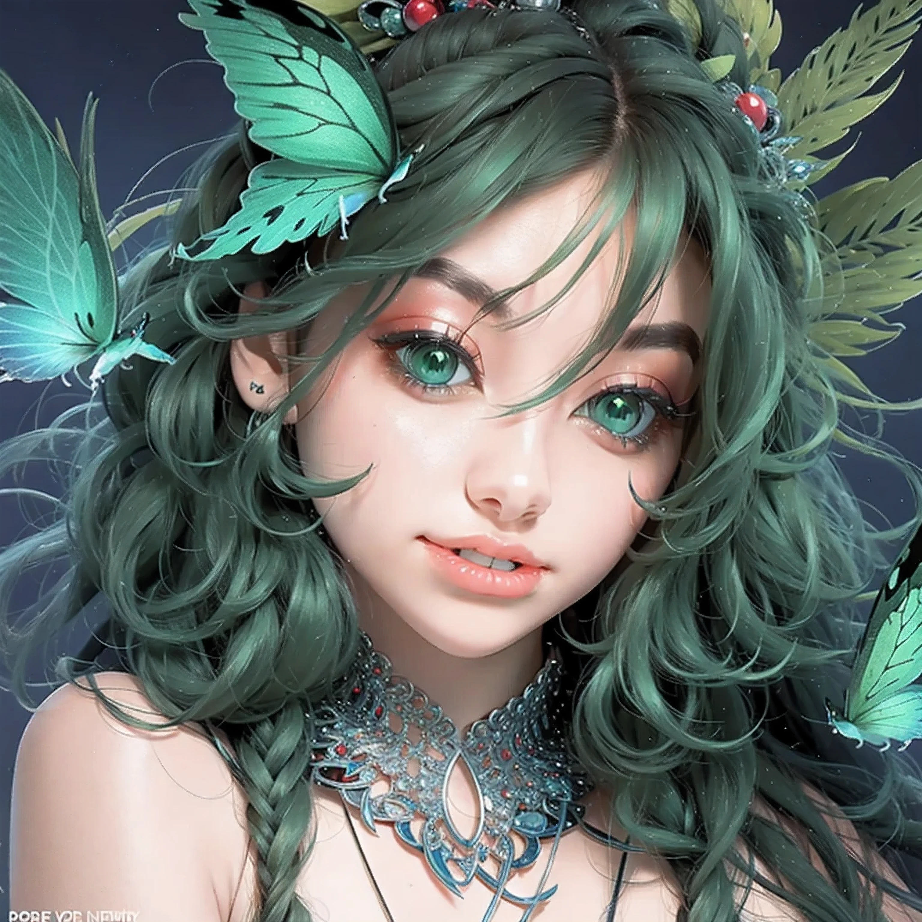 ((masterpiece)), ultra-realistic, portrait of a beautiful pale-skinned vampire with (black enamel), a deep dark makeup, bright blue eyes, in a dark and gloomy environment. (Prompt is in Portuguese)