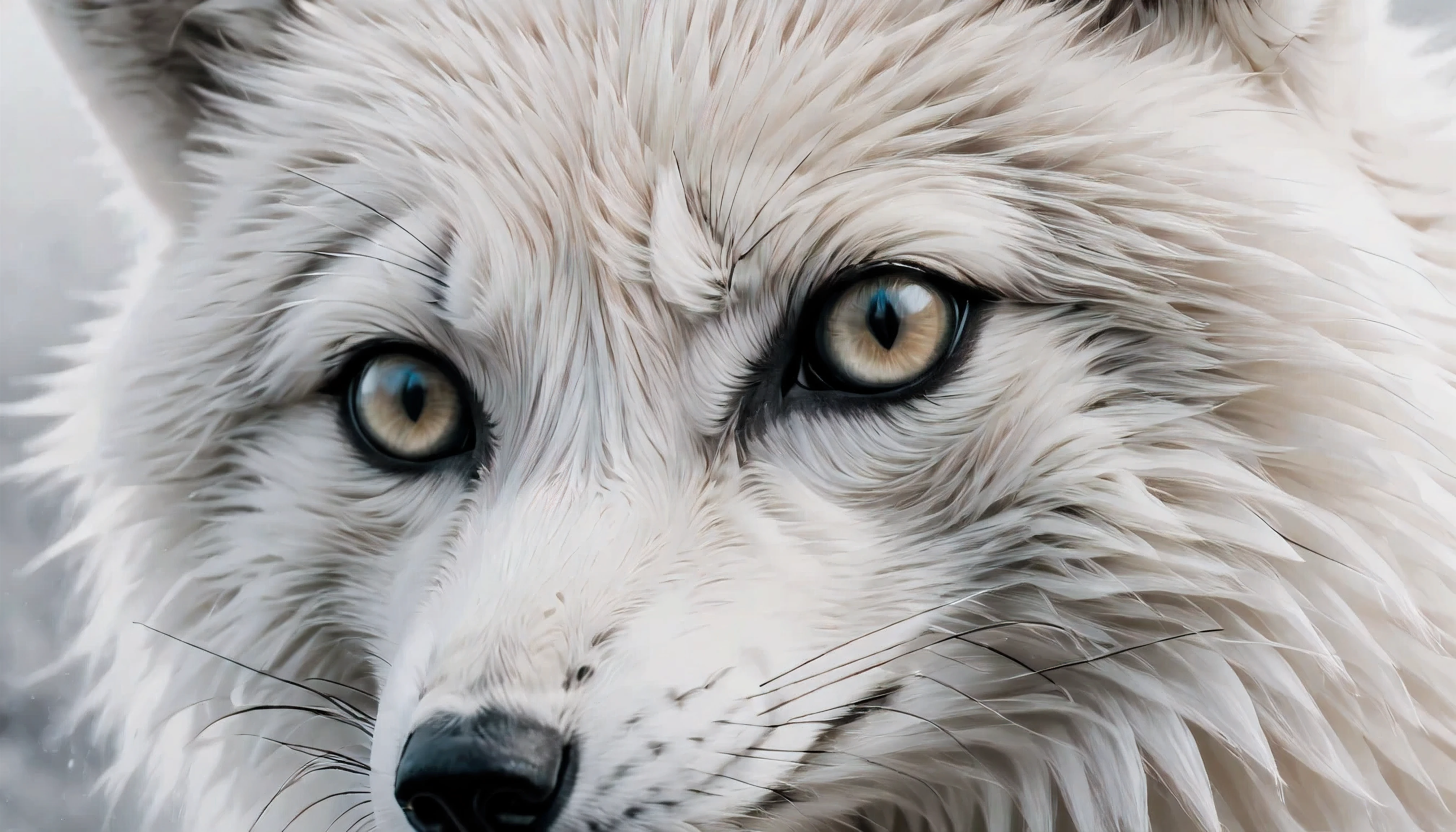 ((Close up):1.1), Outline with black ink, smooth lines, Express expressions and postures through ink contrast, The background is Arctic Tundra. Emphasize light, shadow and space. Drawing of Exotic Arctic Fox. ((detailed_beautiful-eyes):1.1), fine art piece, figurative art, Wallop | (best quality, 4K, 8k, high resolution,masterpiece:1.2), Super detailed,(actual, photoactual, photo-actual:1.37).