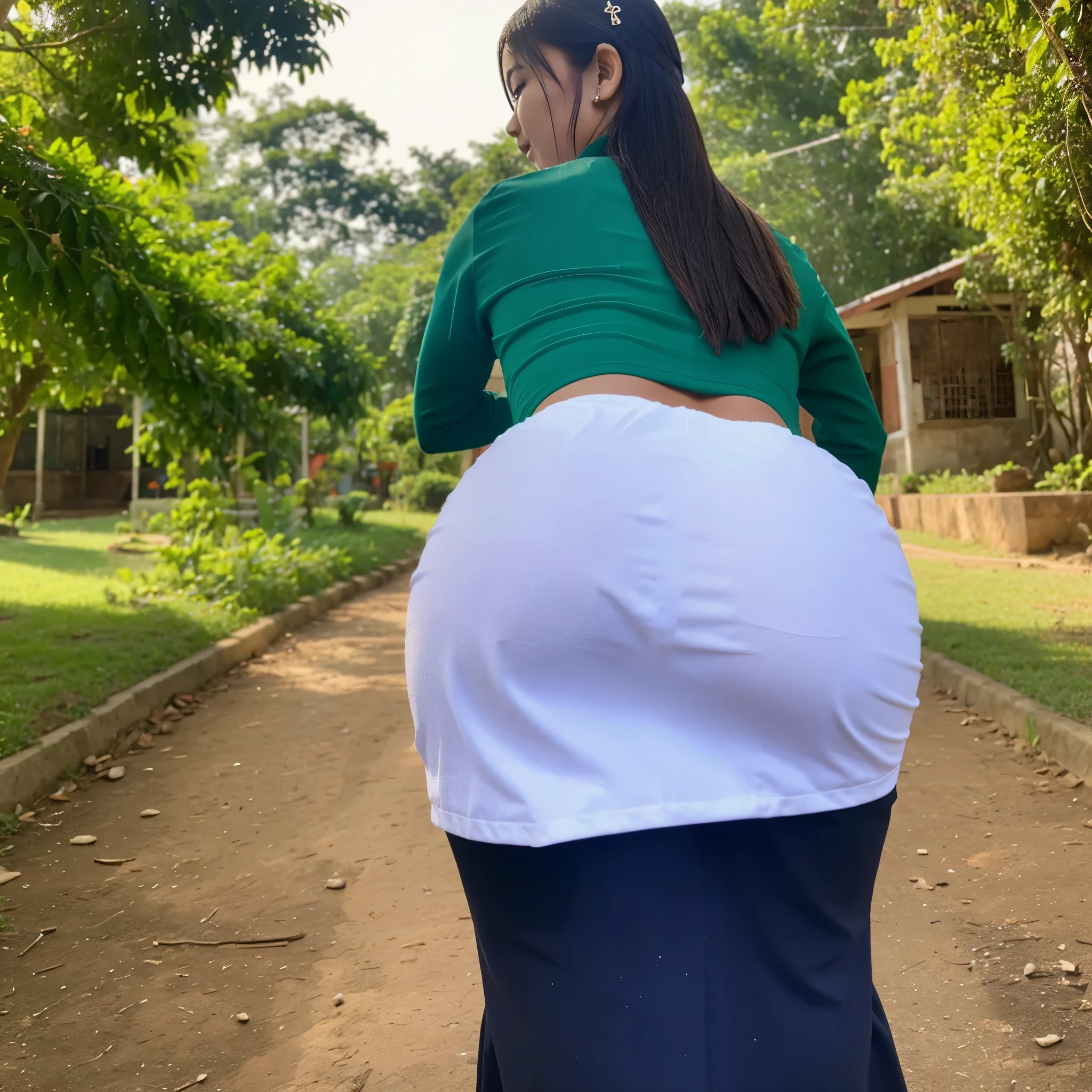 Cute young schoolgirls show ass with Grate body wearing Myanmar school girl uniform 