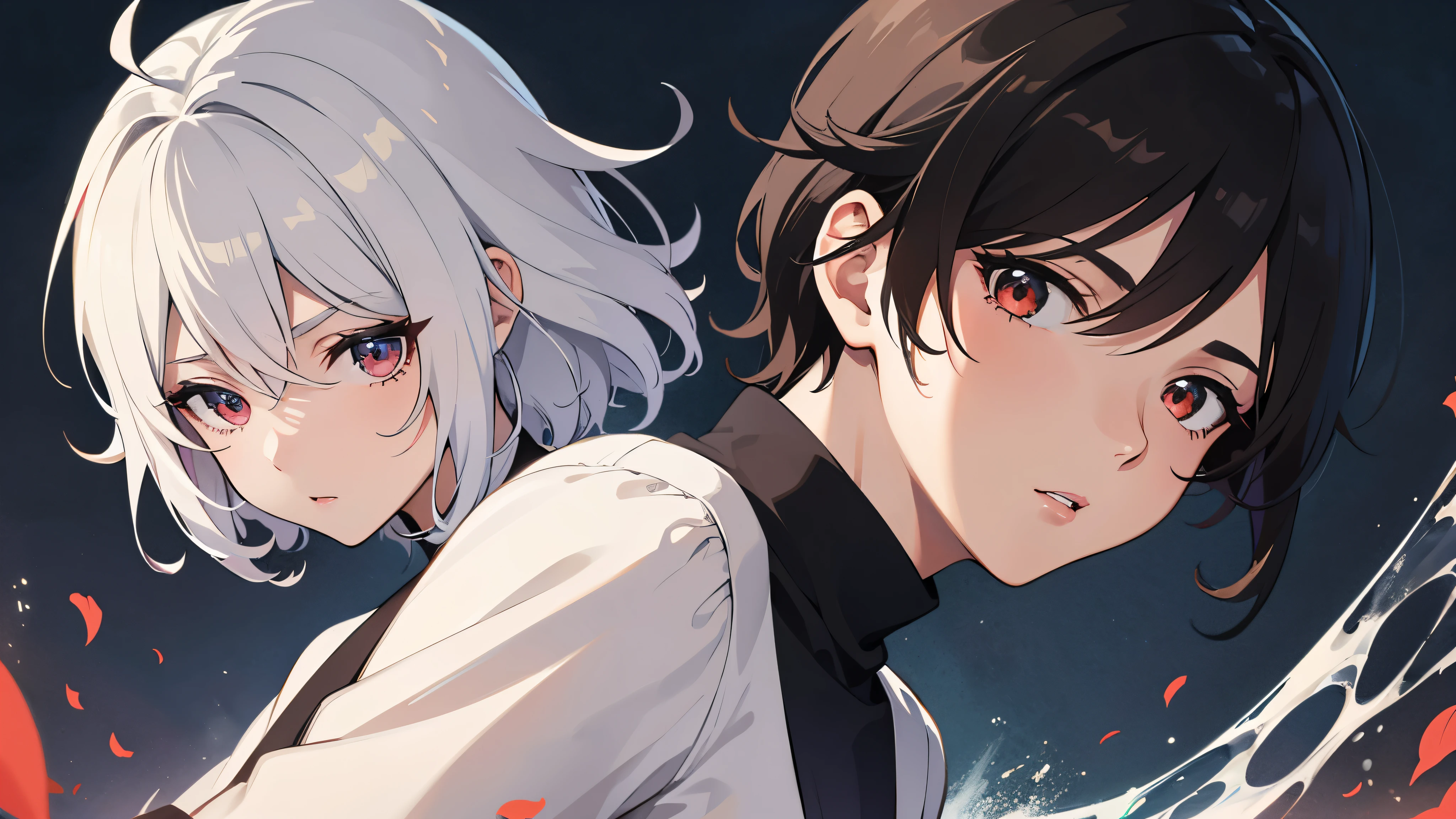 Um Homem branco com cabelo preto no estilo de anime, aparenta ter 31 anos, short hair at the bottom of the head, e encima, medium, o cabelo deve ser preto, usa uma capa tem asas grandes, e segura um foice, The eyes are red with a countenance , frio