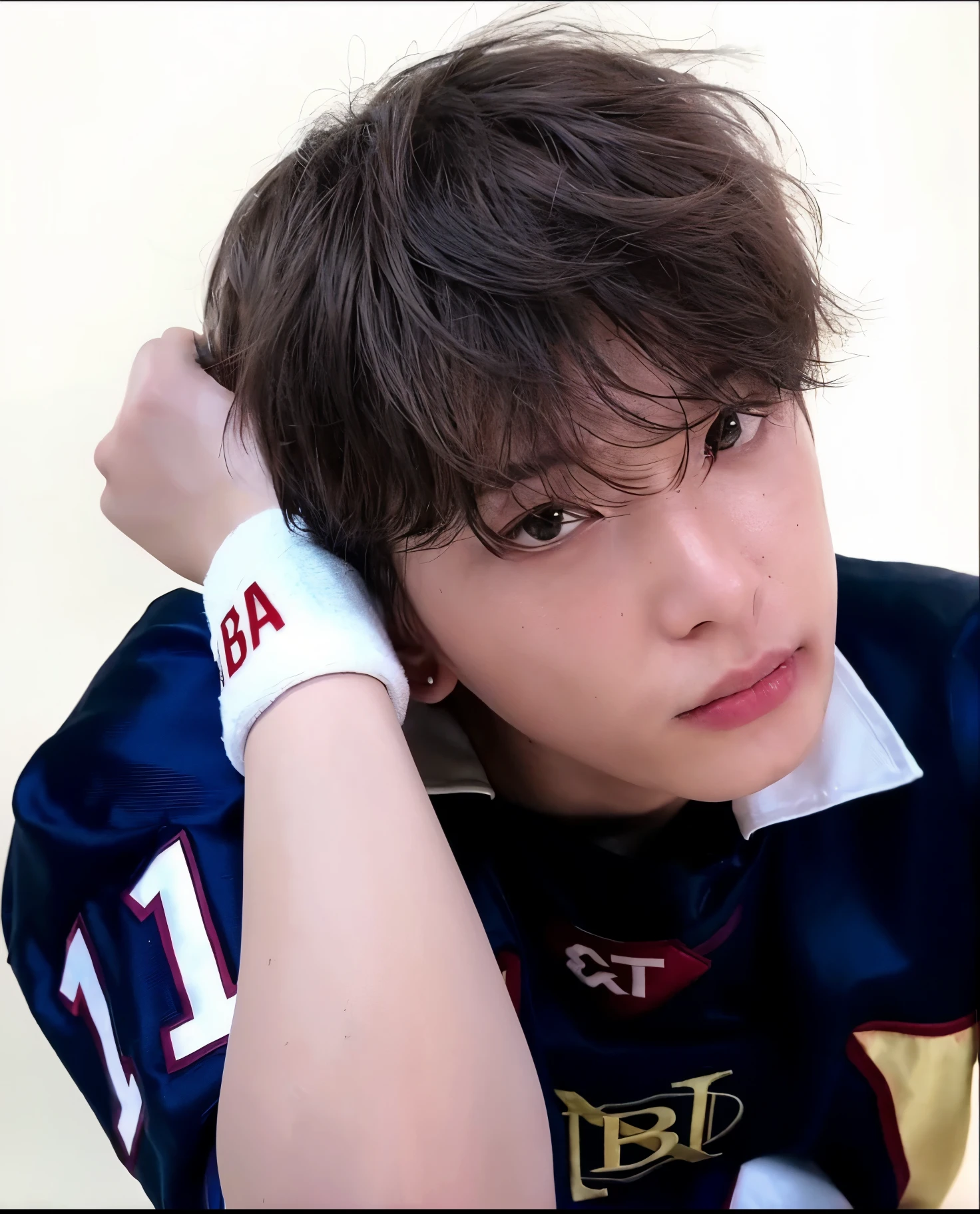 Shigeta Harua j-pop idol, &team, detailed, art work, masterpiece, cool, american football player, badboy and shadow effects caused by the illuminated aura, real human skin.