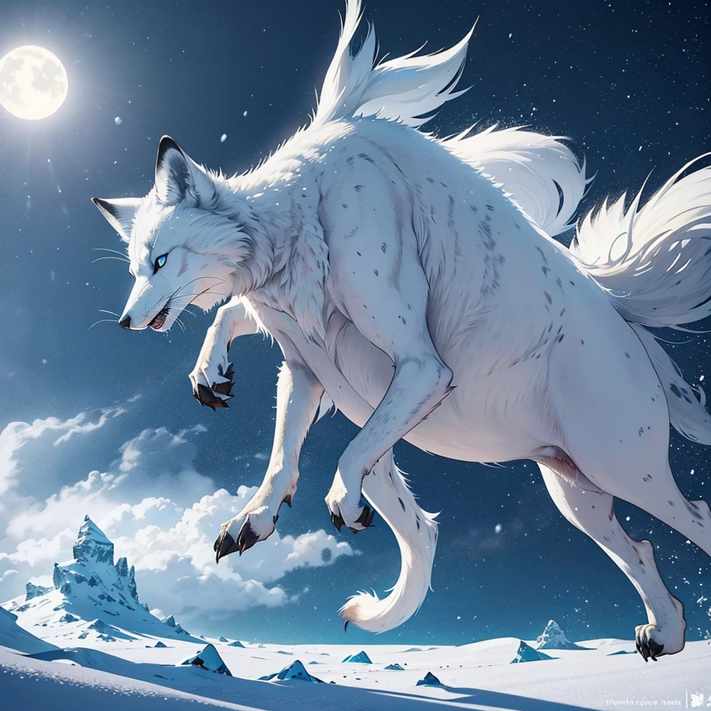 (best quality,ultra-detailed),arctic fox,deep snow,chases,mouse,quick movements,fluffy tail,sharp teeth,intense gaze,white fur,icy blue eyes,freezing wind,subzero temperatures,snow-covered landscape,northern lights,glowing moonlight,harsh winter,icy breath,pristine wilderness,playful jumps,paw prints in the snow,stealthy predator,escape maneuvers,elusive prey,hunting instincts,blizzard conditions,endless white expanse,icy silence,majestic hunter,graceful leaps,ferocious determination,seamless camouflage,cold environment,heart-pounding pursuit,inhospitable terrain.