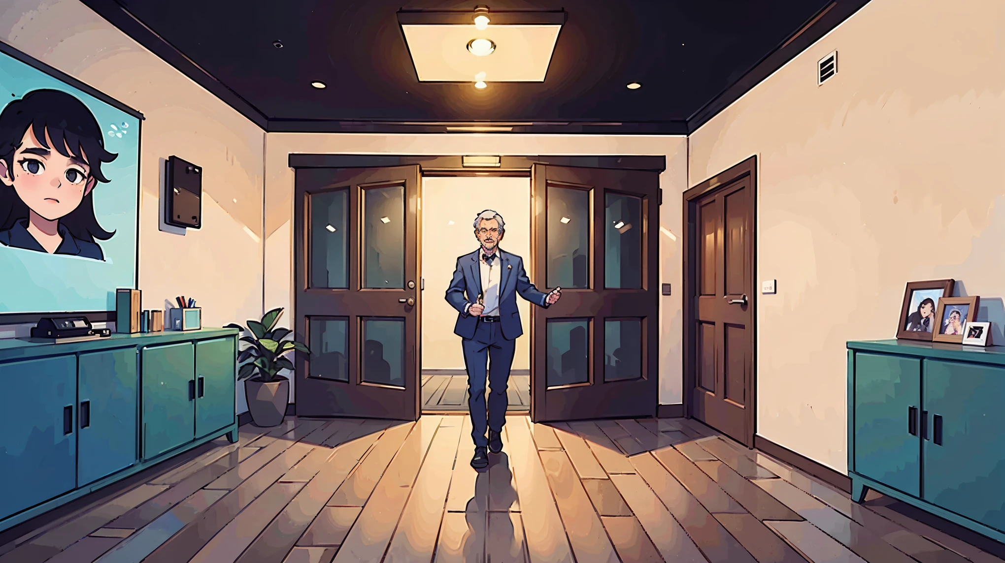 VERY MODERN HALL ,AI TECHNOLOGY BAES HALL IN WHICH 40 YEAY OLD MAN ANNOUNCING IN THR HALL 40 YRAR OLD MAN,