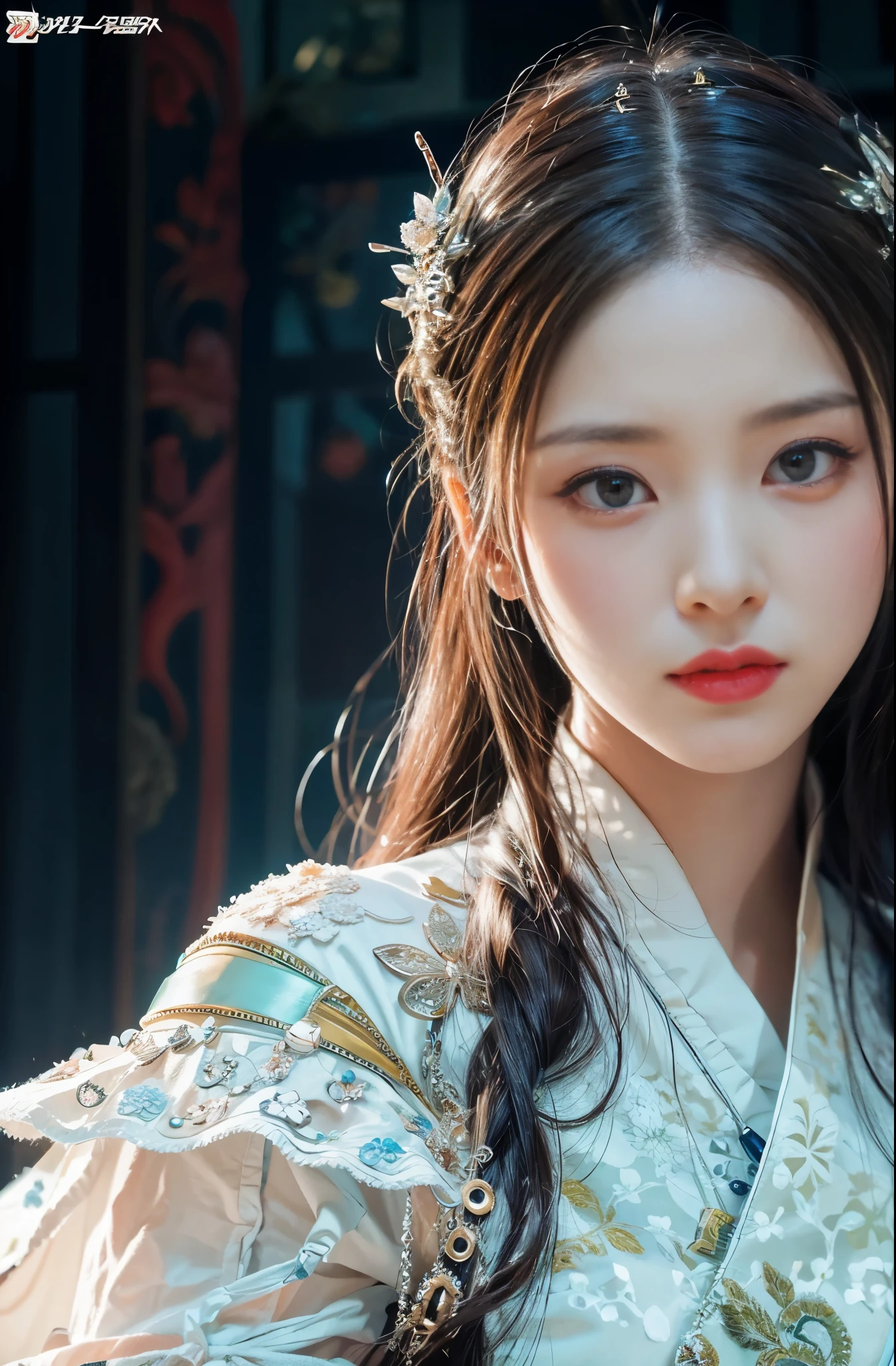 best quality, Masterpiece, height, Wuxia 1girl, Chinese dress, Very beautiful face, very beautiful eyes, Super beautiful hair, kung fu fight