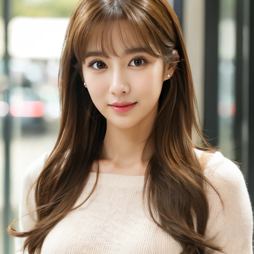 best qualtiy，tmasterpiece，超A high resolution，（realisticlying：1.4），
1girll long curly hair，Rich in detail， shoulder，cleavage，Knitwear， Deep shading， messy room， sit pose， Sitting on an object yoona snsd
