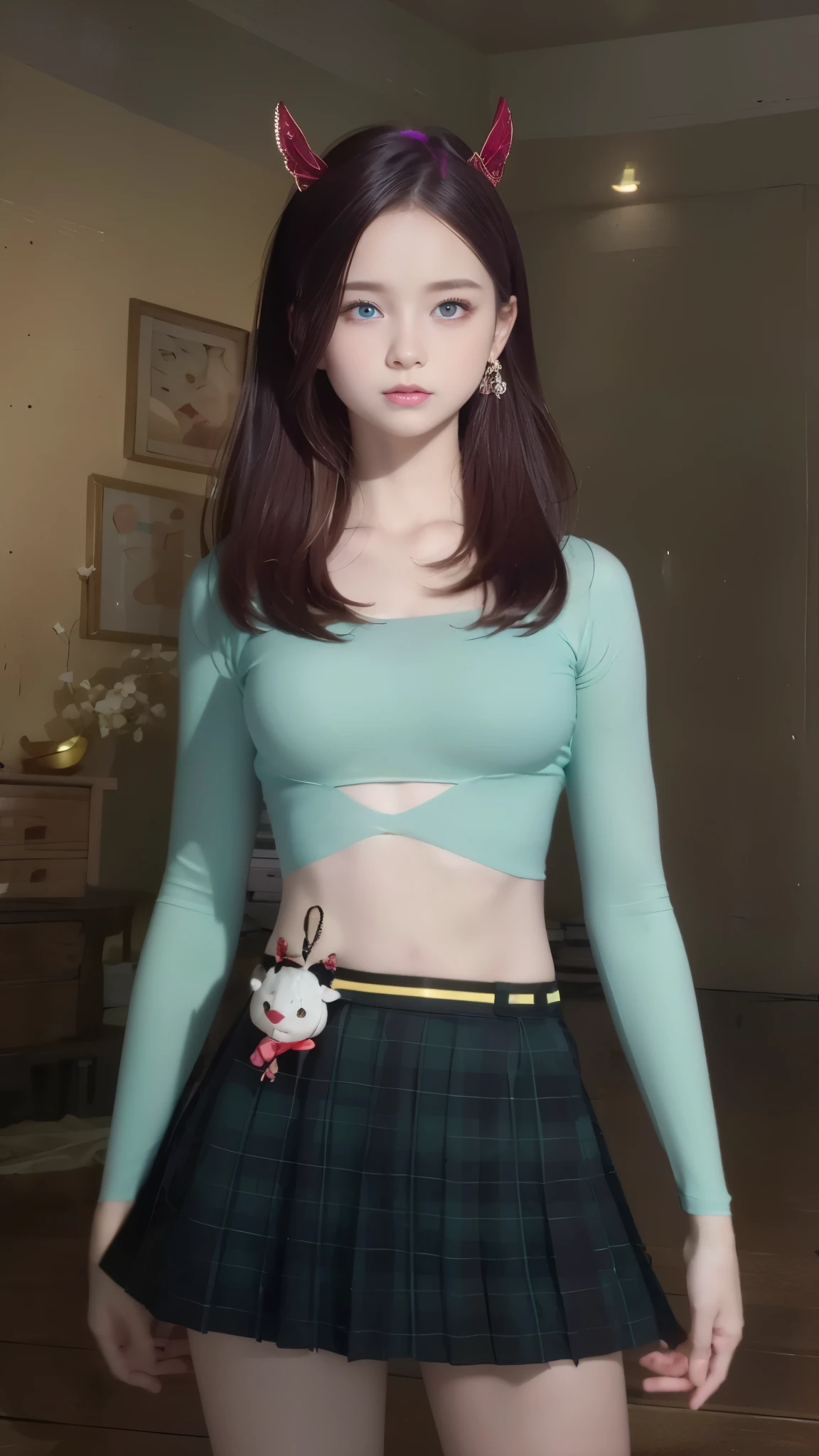 Unparalleled beauty, Lustrous firmness and shiny skin, Bangs between the eyes, Glossy straight beautiful pale blonde, Super Long Straight Silky Hair, eye line, Sexy beautiful innocent 14 years old, High definition big beautiful bright pale blue eyes, Beautiful and nice girl, Baby face, Short sleeve shirt、Glossy face、Small face beauty