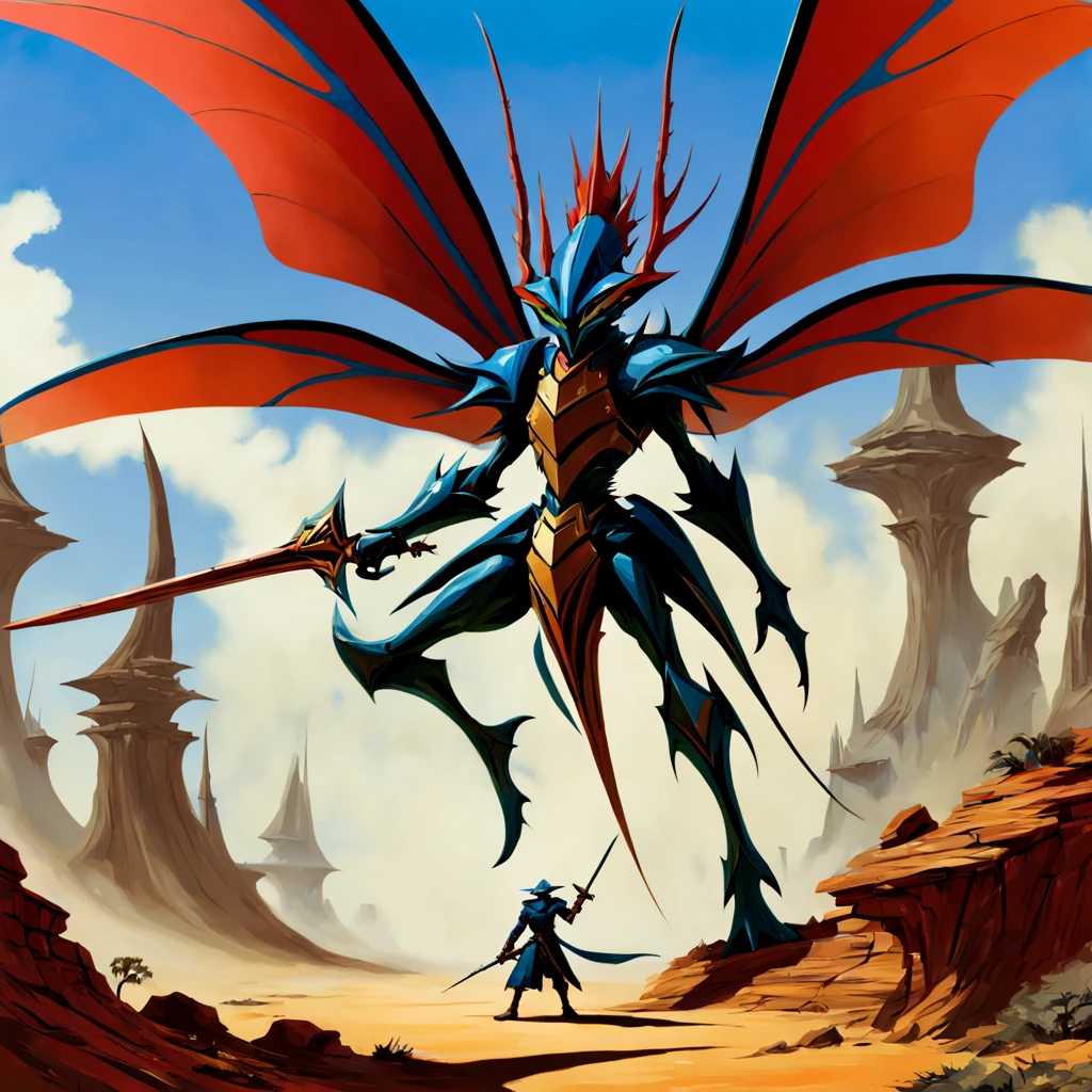 Zulaport Duelist in roger dean art style