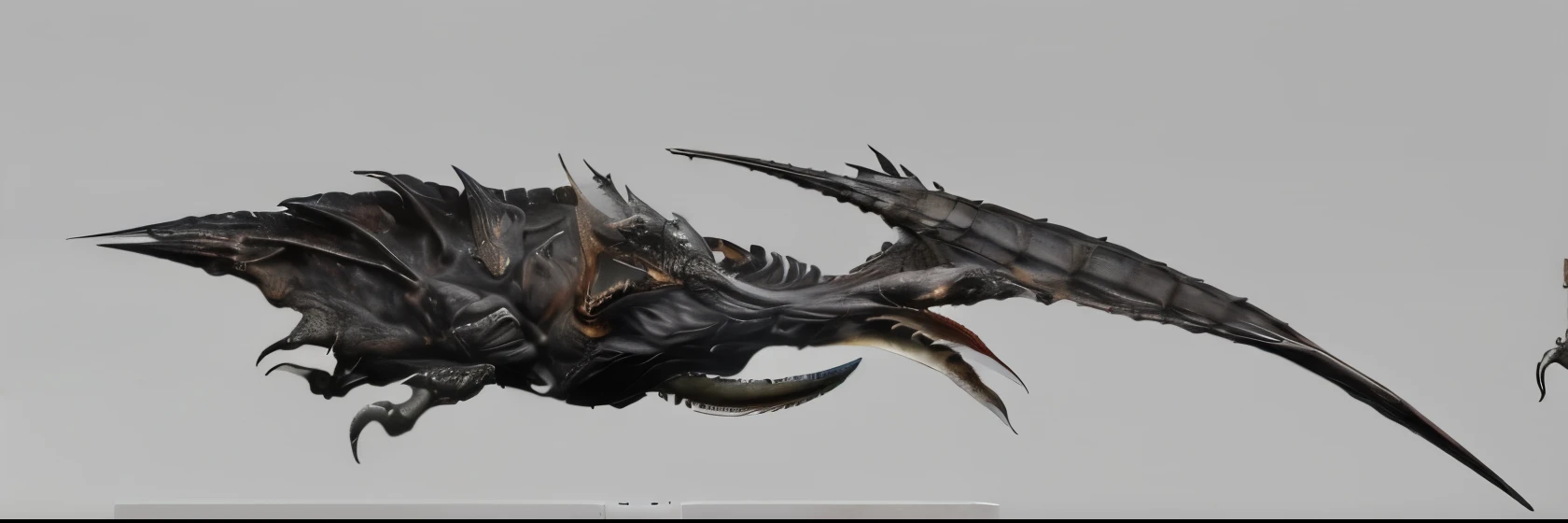 (best quality,ultra-detailed,photorealistic:1.37),creature concept art,detailed stomach,sharp focus,huayu,wyrm:1.1,highly-detailed monster concept art,realistic biological concept,creature design,giant Quixel scan,strongly-detailed,highly sharp,Chitinous Serpent,incredibly detailed concept art,super intricate