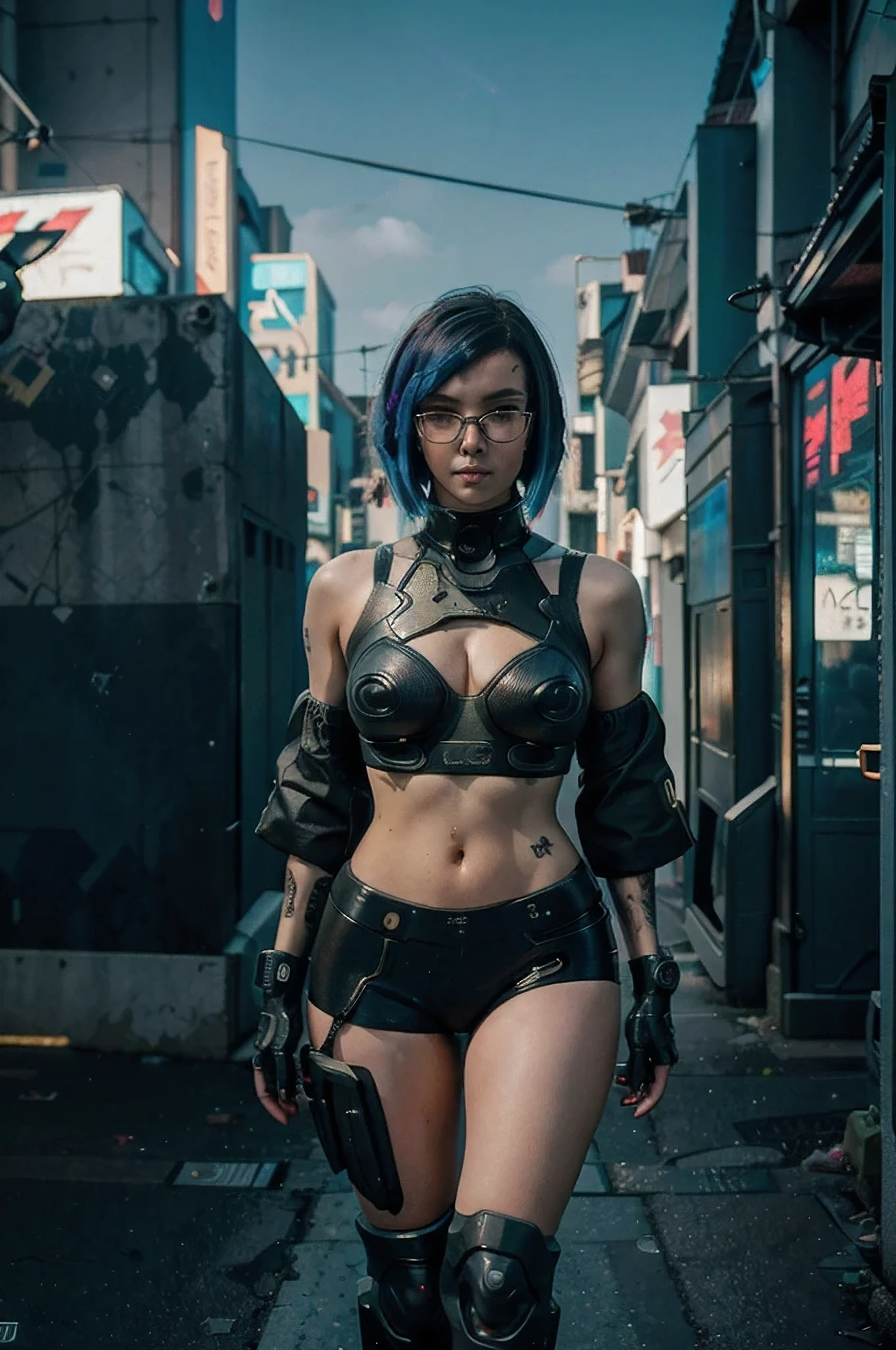 cyber woman with gun and glasses standing in a city street, cyberpunk art style, cyberpunk themed art, cyberpunk beautiful girl, cyberpunk girl, advanced digital cyberpunk art, dreamy cyberpunk girl, has cyberpunk style, cyberpunk anime girl, cyberpunk futuristic neo, female cyberpunk anime girl, digital cyberpunk anime art, cyberpunk 2 0 y. o model girl, cyberpunk vibe, futuristic cyberpunk