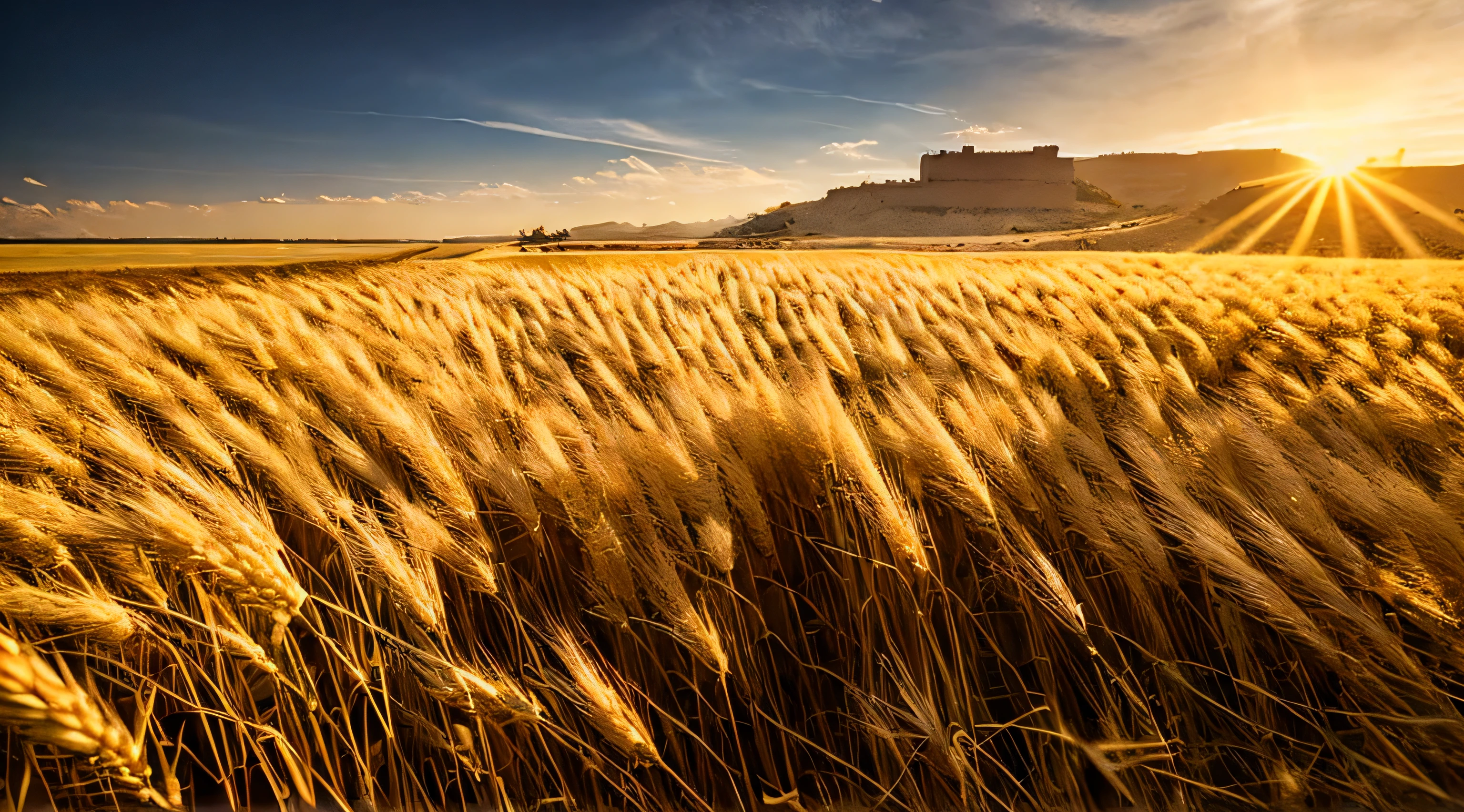 ancient israel、wheat field、、Live shooting、highest quality、masterpiece:1.5、Ultra lightweight and high resolution、photogenuineistic:1.5、cinematic light、soft volume lighting:1.5、genuine、photogenuineistic:1、become familiar withな皮膚、professional lighting、photograph、sharp focus、become familiar with、professional lighting、photon mapping、become familiar withで複雑な環境、非常にbecome familiar with、highest quality、美術的なphotograph、photogenuineisticなコンセプトアート、Cinematic perfect light with soft natural volume、The middle of a journey、become familiar withな手、