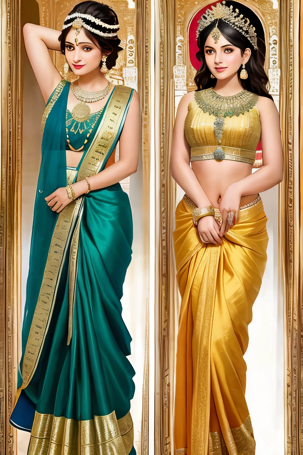 greek goddesses in saree