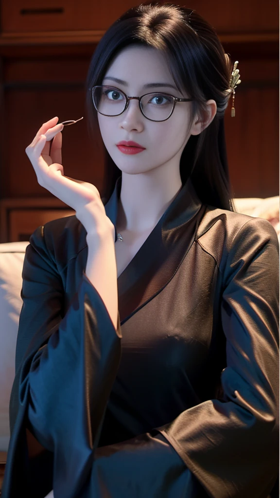 (best quality, high một người phụ nữ wear glasses và áo sơ mi trắng đang nhìn vào máy ảnh, with glasses, with glasses vuông, wear glasses tròn lớn mỏng, thực tế. cheng yi, wear glasses, beautiful ruan jia!, wear glasses, Chinese girl, bởi Ye Xin, Yun Yuncô gái wear glasses, wear glasses tròn nhỏ, high-quality portraits, cô gái wear glasses tròn, Chinese girl yunxi Yun Yun