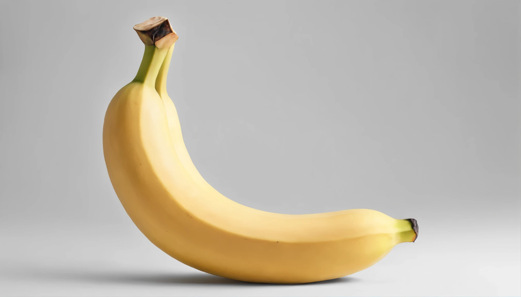 8K, Raw photo, Best Quality, masutepiece,Realistic, Photorealsitic,Clear focus, ,Professional Lighting,Front lighting,White background,1 realistic one real banana creature photo banana hard detail banana