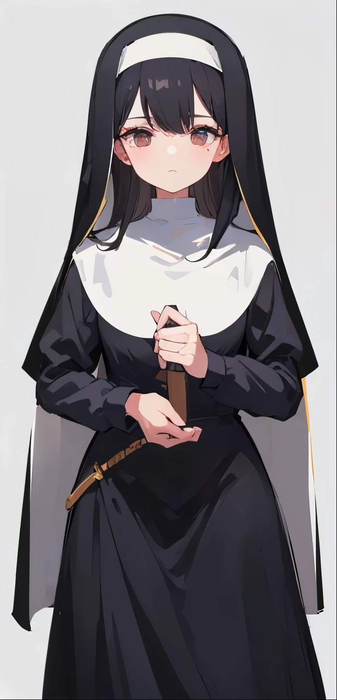 High quality, pretty, PERFECT FACE, Nun, veil