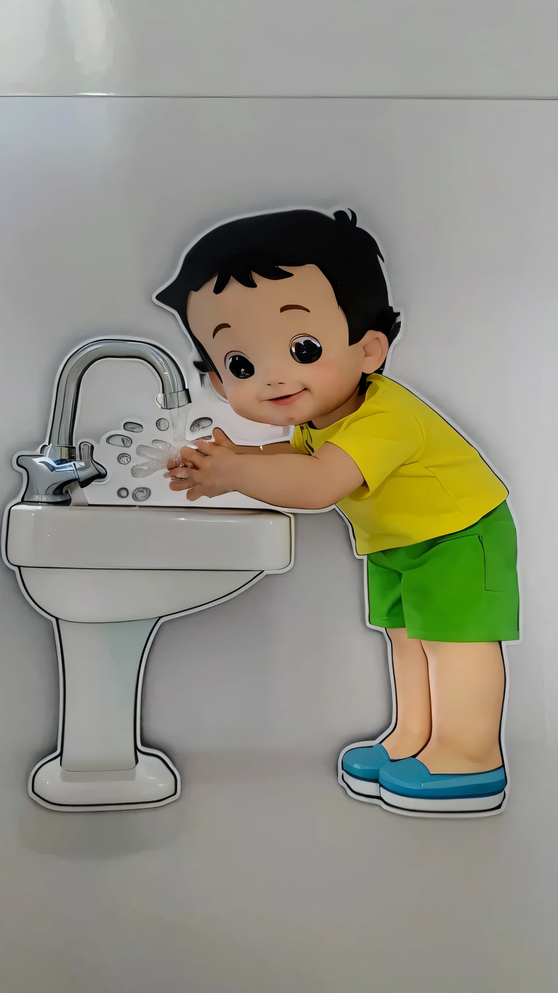 There is a caricature of babies in diapers, The child goes deep into the diaper。Disney  style。k hd，tmasterpiece。