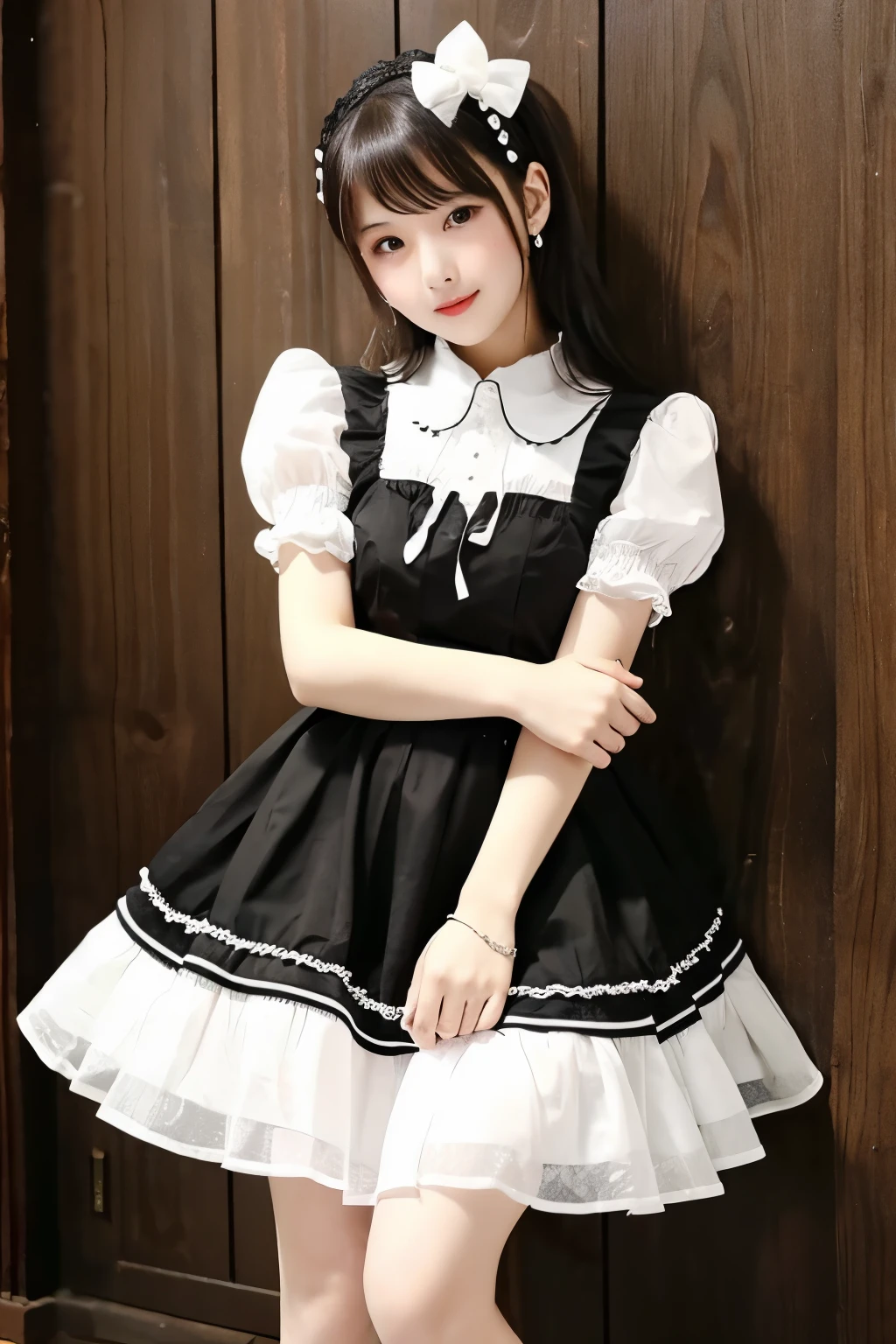 Frill fluttering skirt lace ta girl
